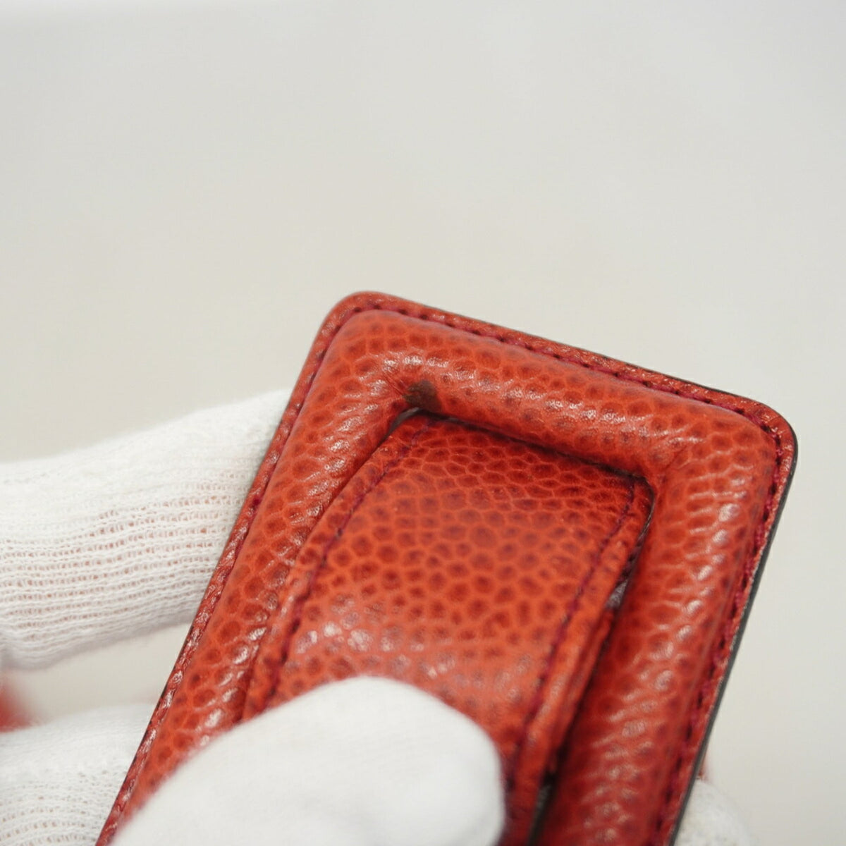 Chanel Red Color Grained Calfskin Fanny Pack (Pre-Owned)