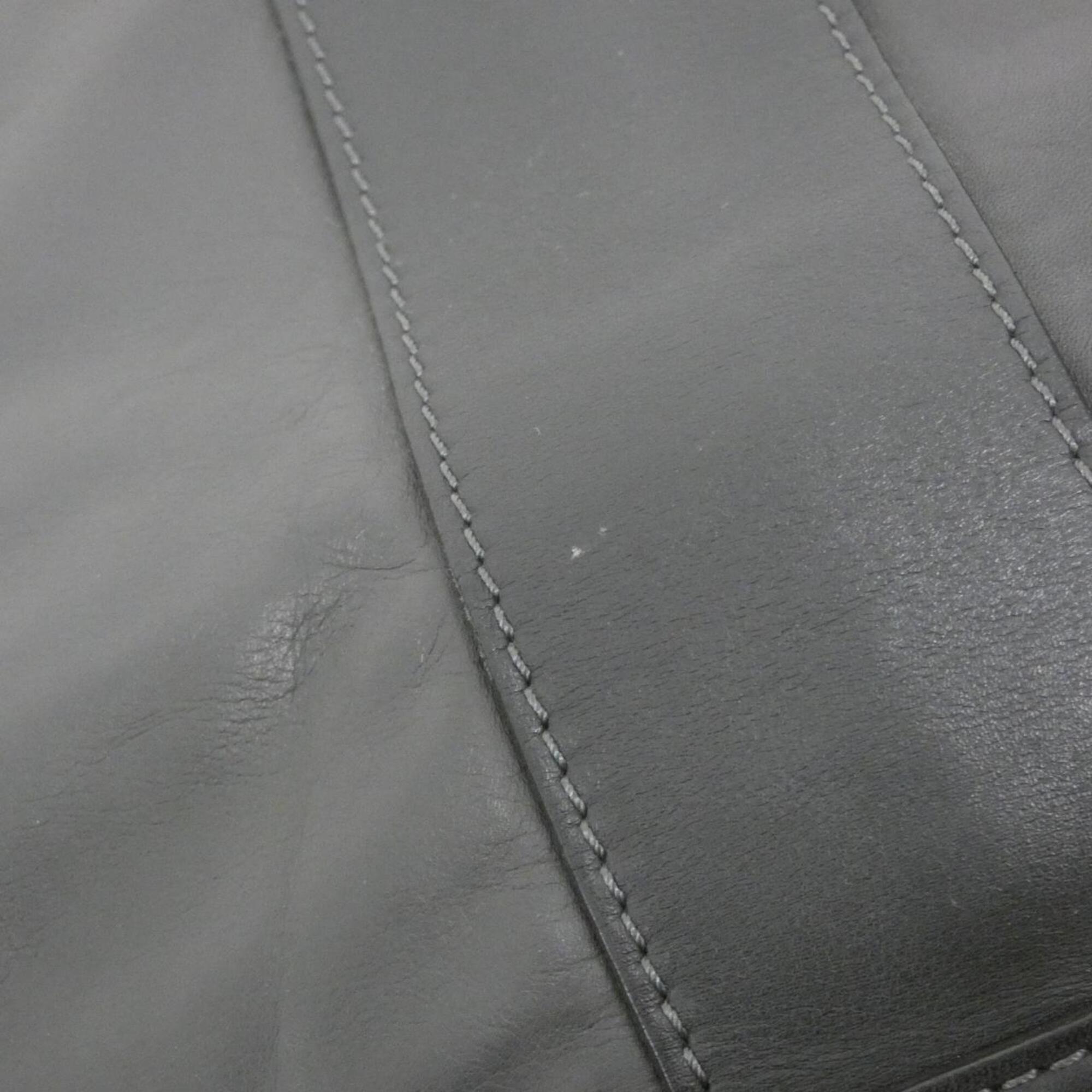 Louis Vuitton Dark Gray Gray Leather Boston Bag (Pre-Owned)