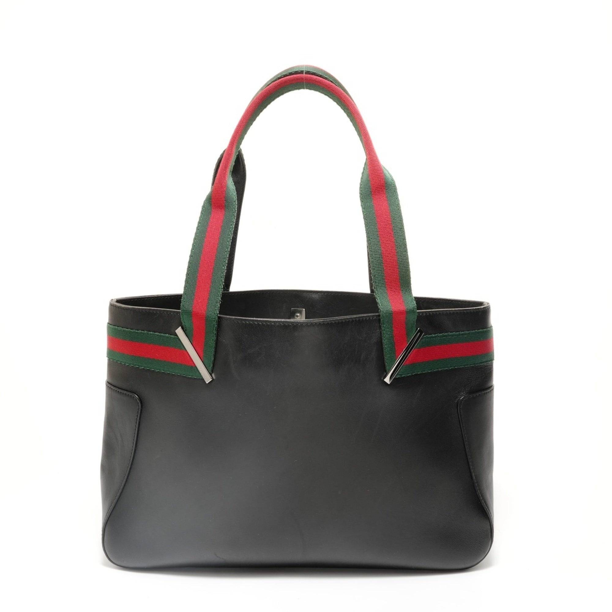 Gucci Black Leather Tote Bag (Pre-Owned)