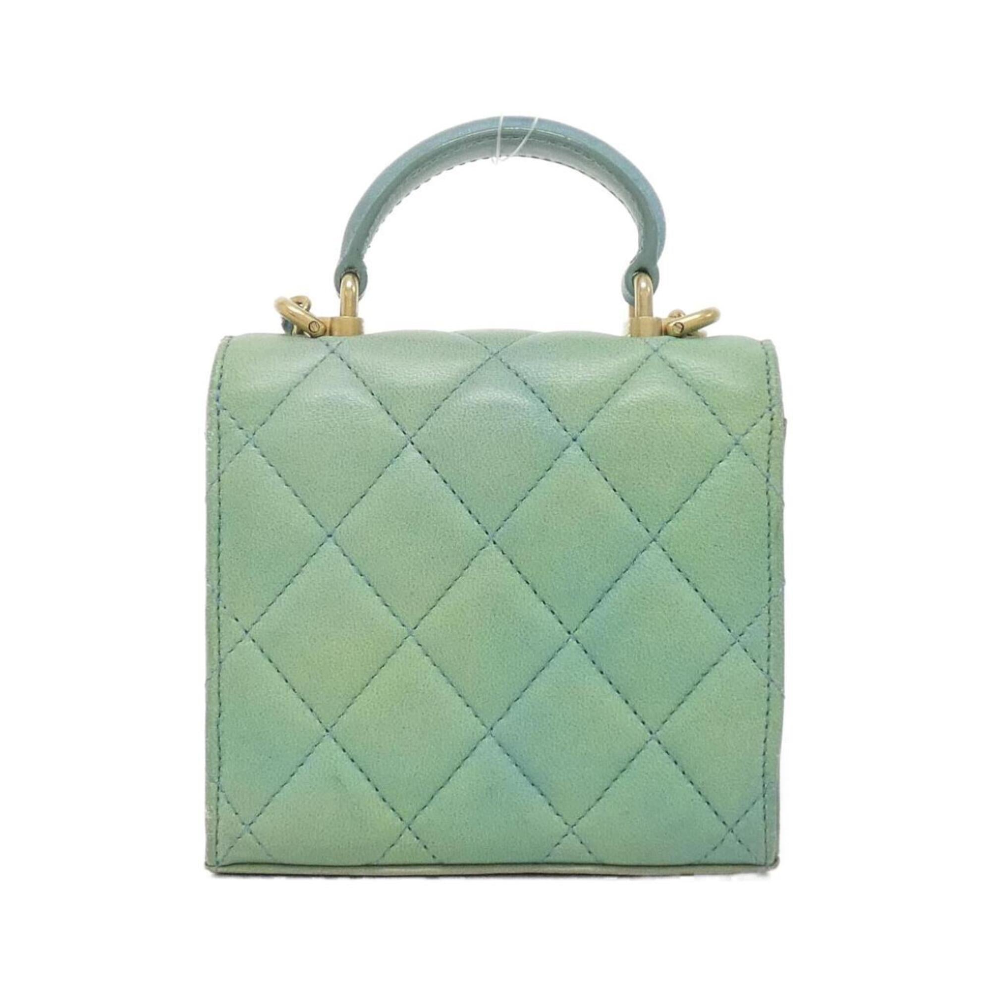 Chanel Green Leather Shoulder Bag (Pre-Owned)