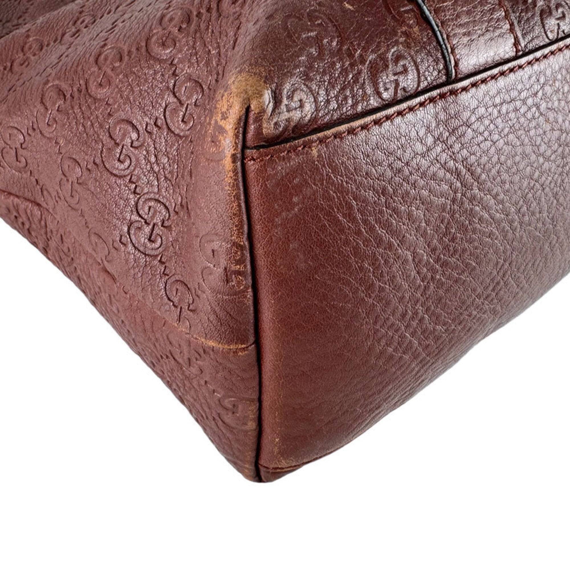 Gucci Brown Leather Tote Bag (Pre-Owned)