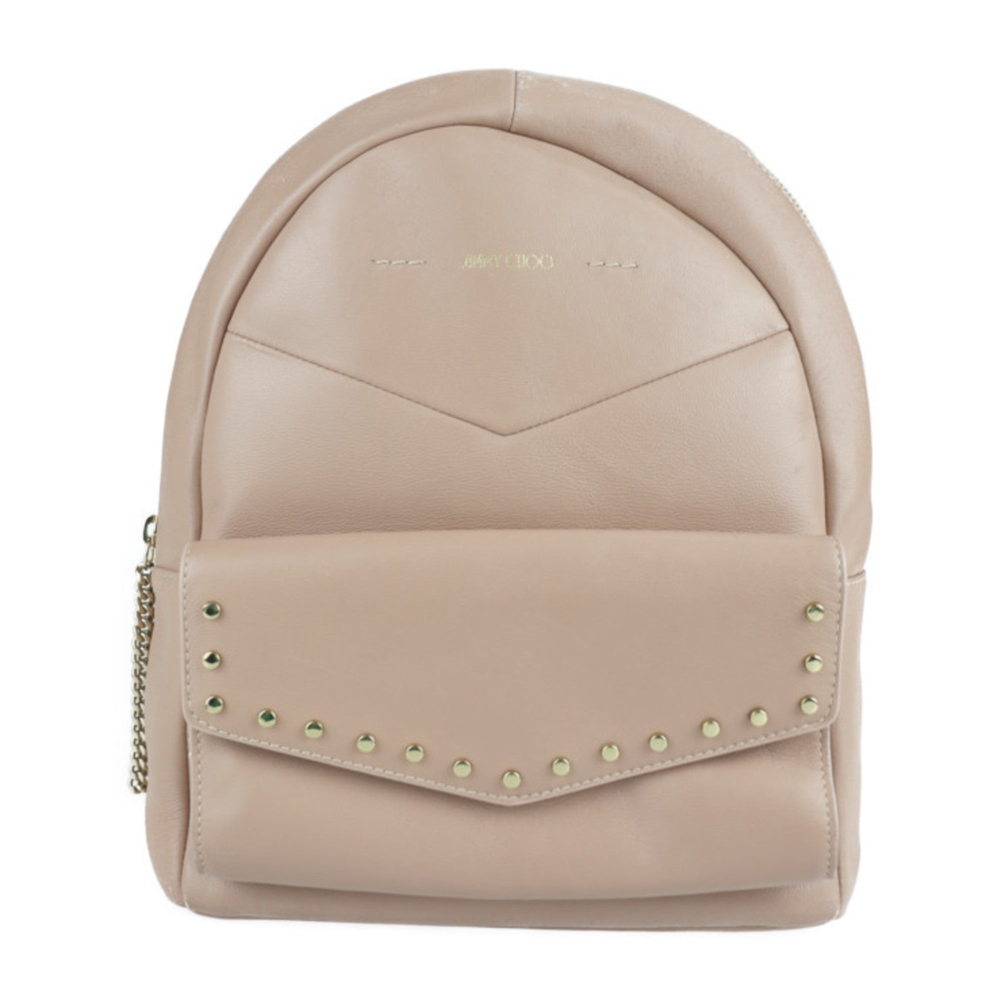 Jimmy Choo Pink Beige Leather Handbag Shoulder Bag (Pre-Owned)
