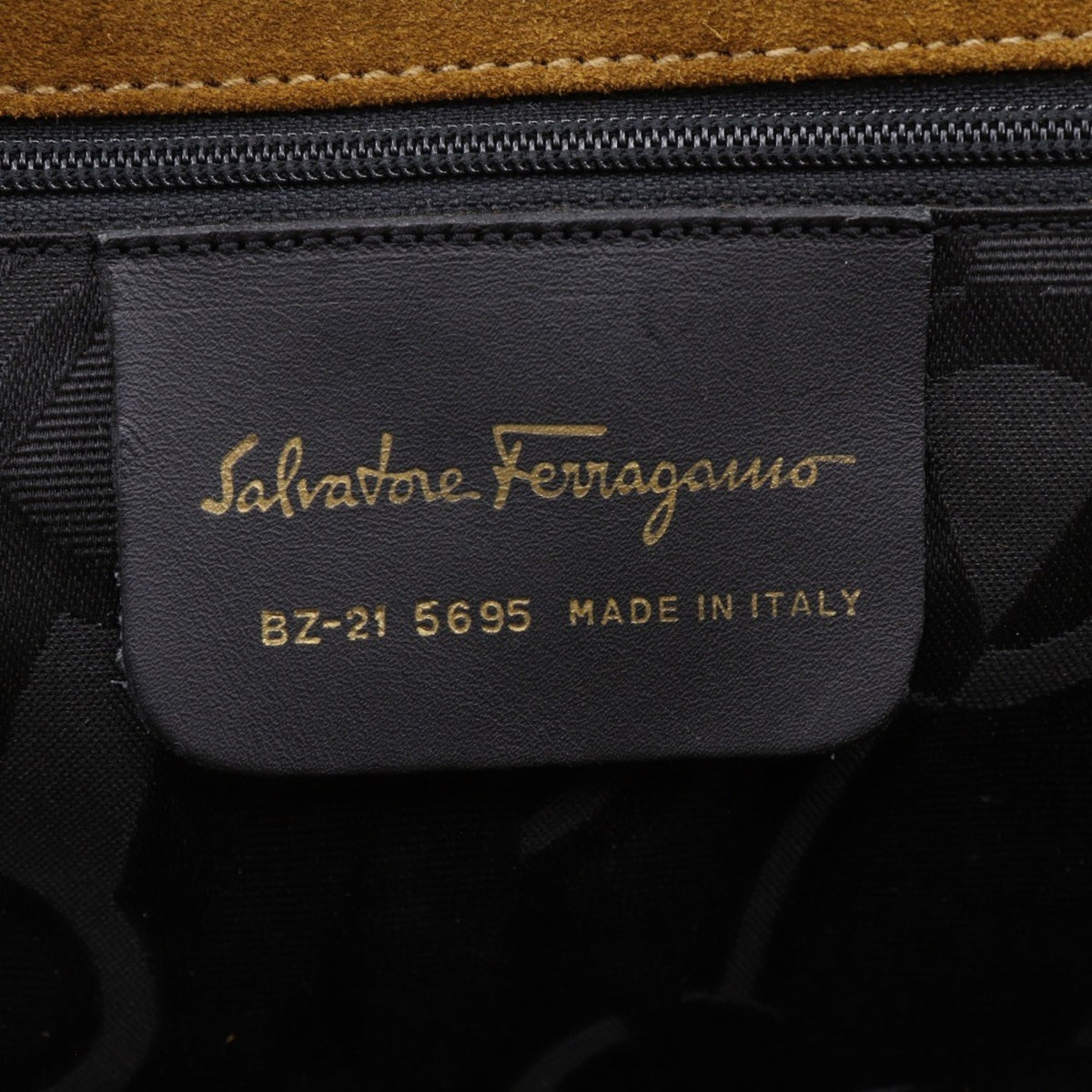 Salvatore Ferragamo Camel Suede Shoulder Bag (Pre-Owned)