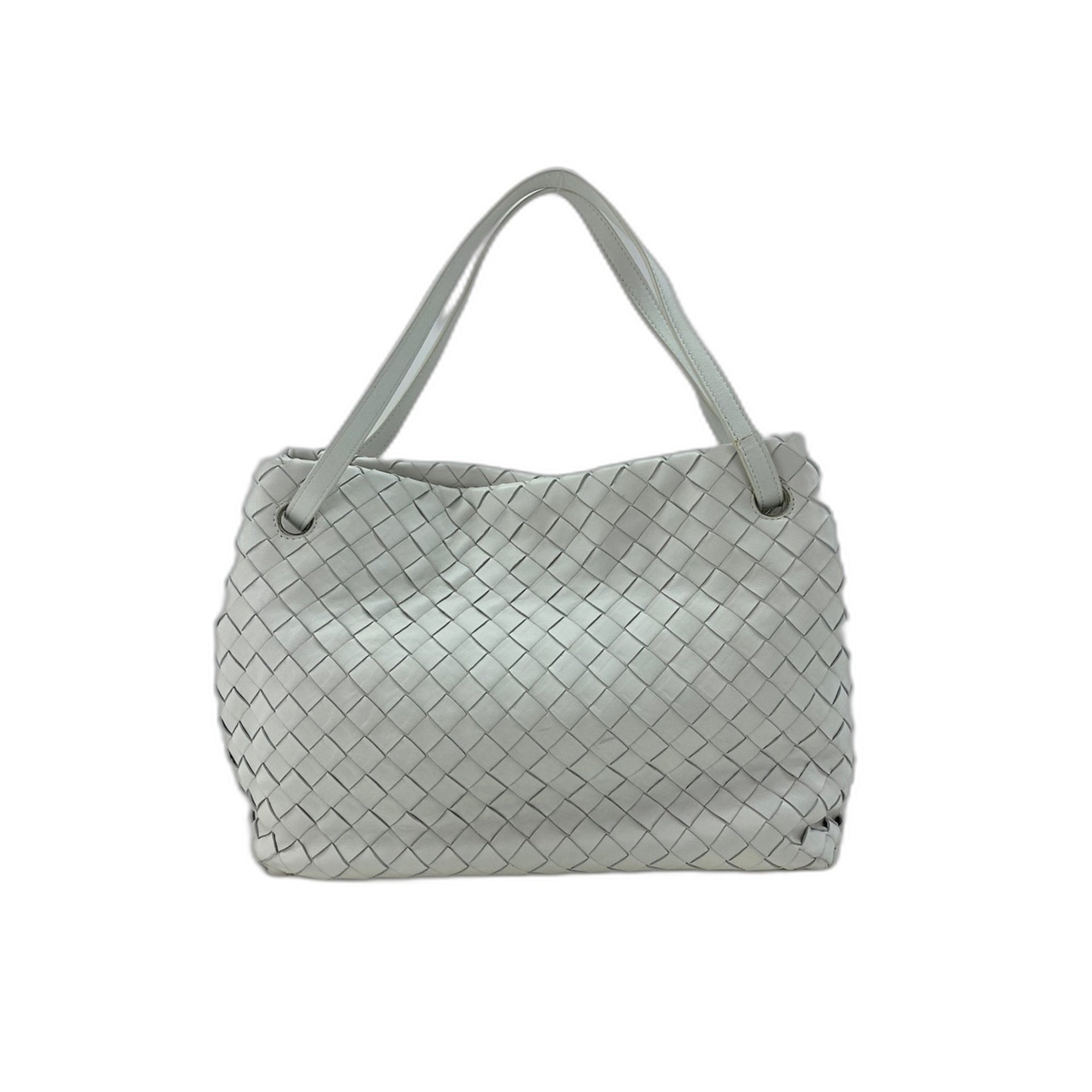 Bottega Veneta Intrecciato White Intrecciato Tote Bag (Pre-Owned)