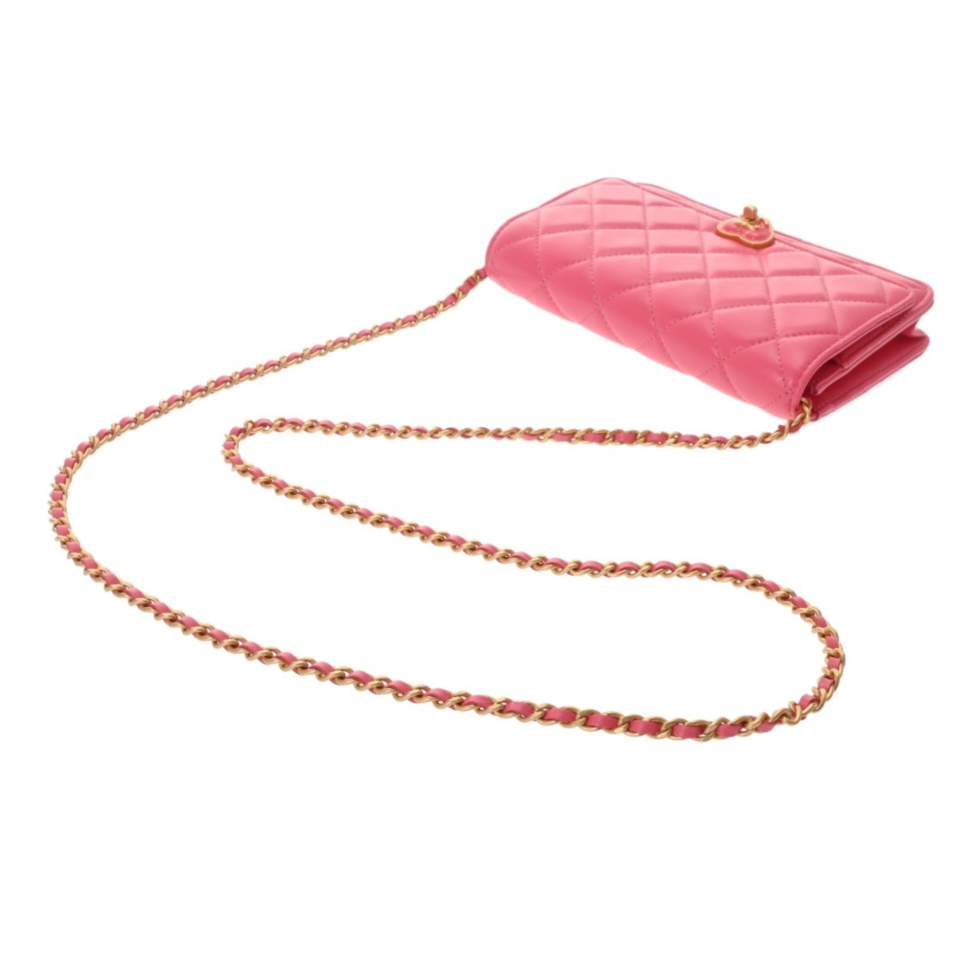 Chanel Pink Leather Shoulder Bag (Pre-Owned)