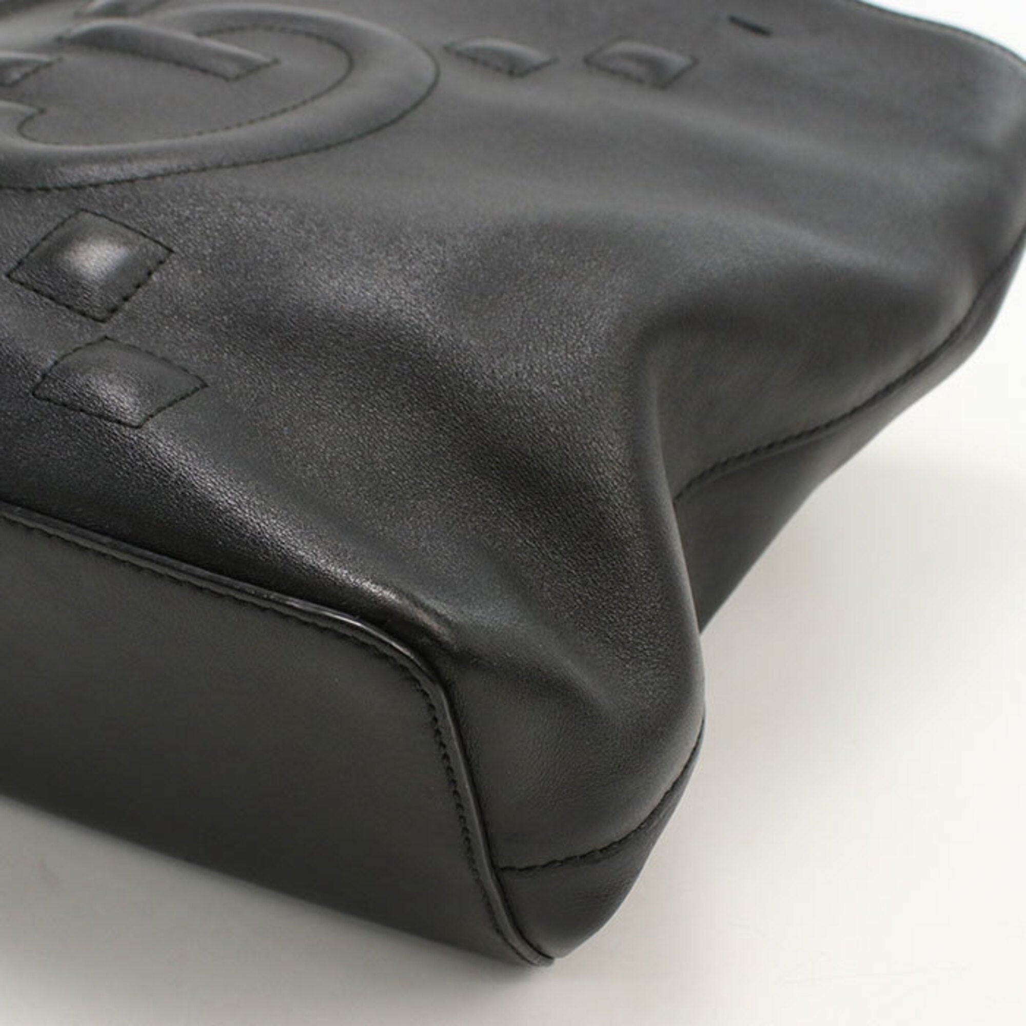 Gucci Black Leather Tote Bag (Pre-Owned)