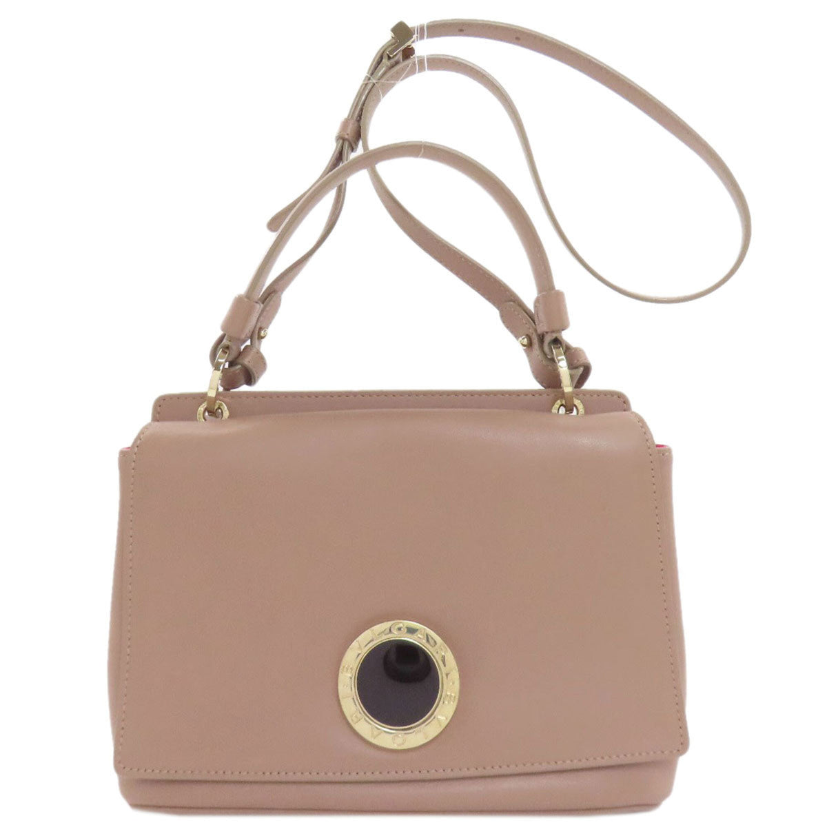 Bvlgari Pink Beige Leather Handbag (Pre-Owned)