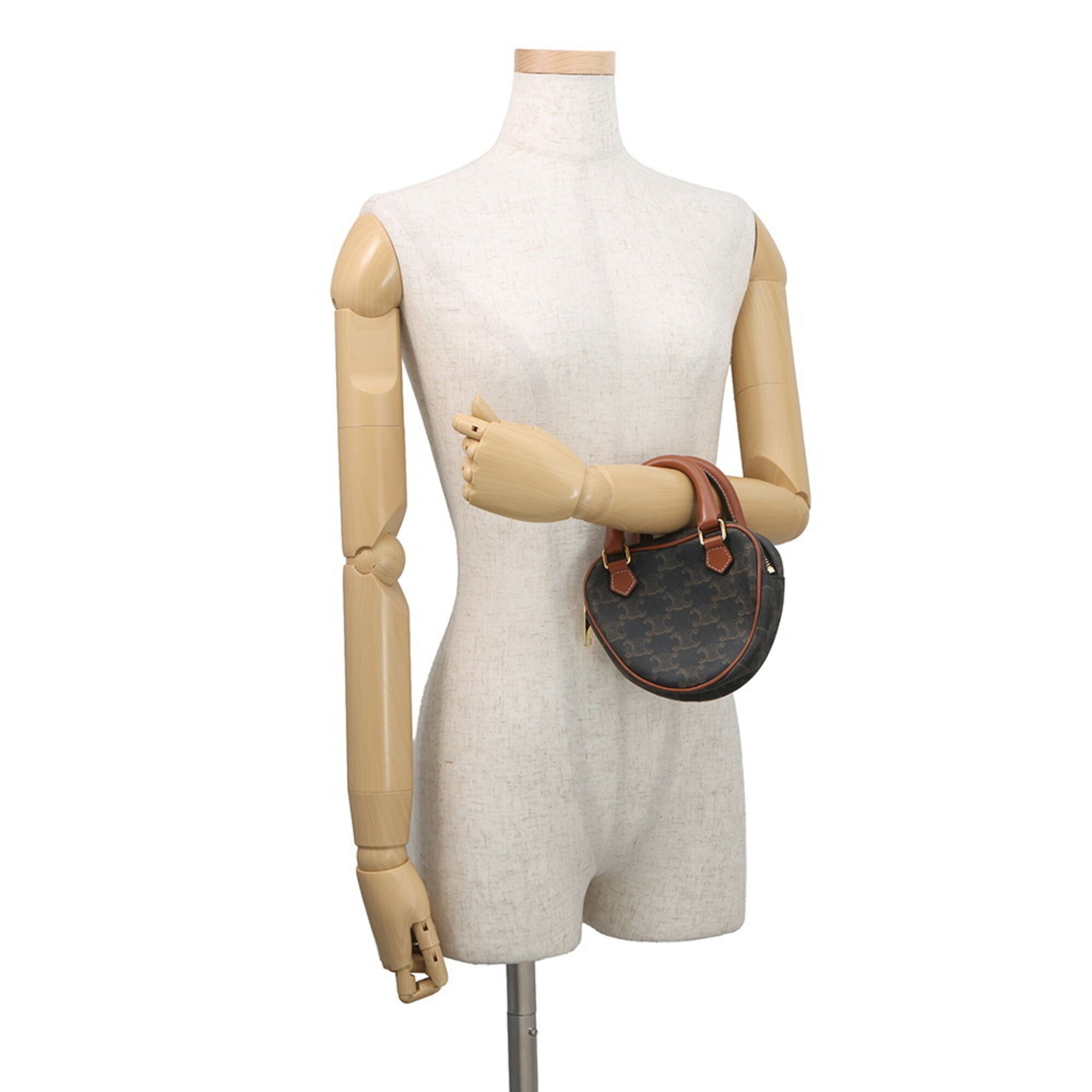 Celine Brown Leather Pvc Handbag Shoulder Bag (Pre-Owned)