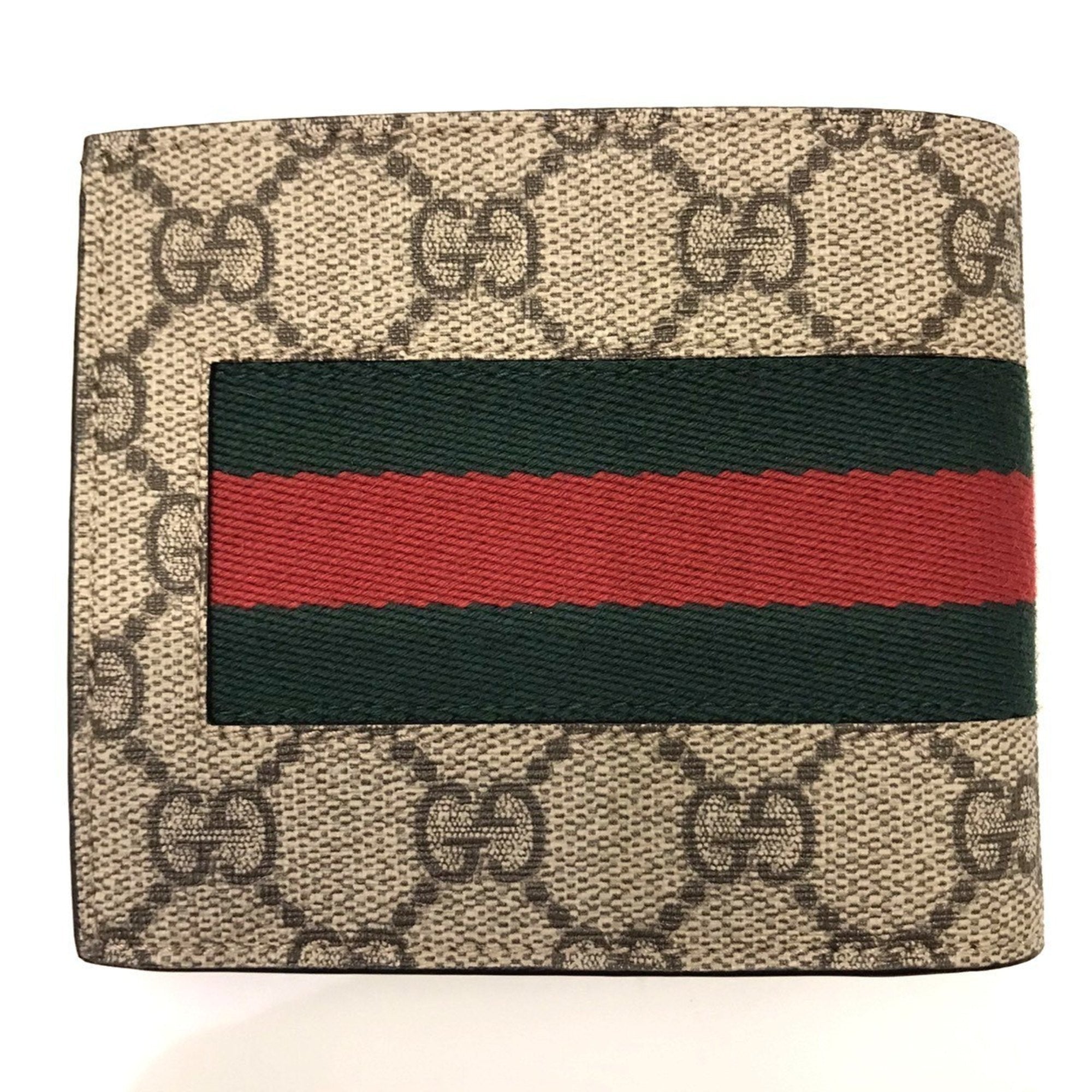 Gucci Gg Supreme Gg Supreme Leather Wallet (Bi-Fold) (Pre-Owned)