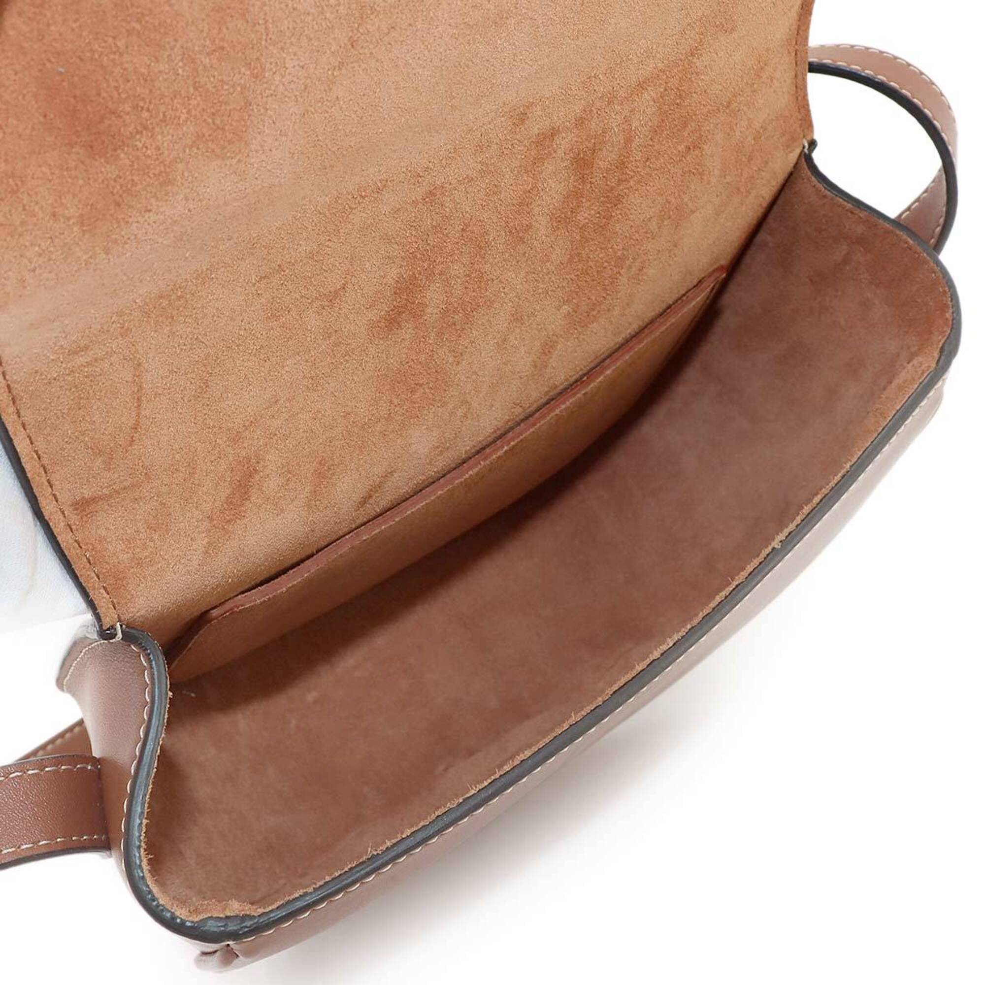 Celine Brown Leather Shoulder Bag (Pre-Owned)