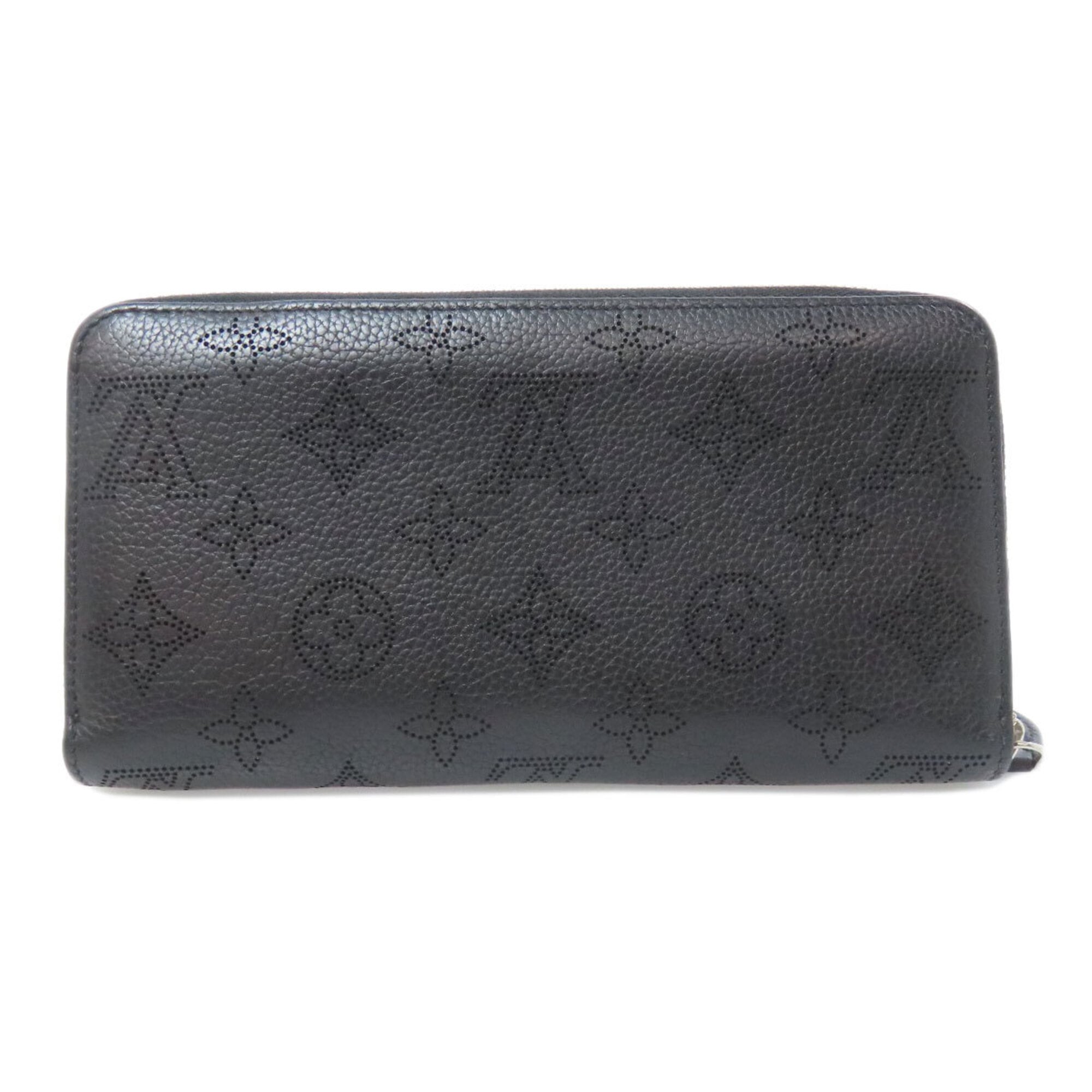 Louis Vuitton Mahina Black Mahina Leather Long Wallet (Bi-Fold) (Pre-Owned)