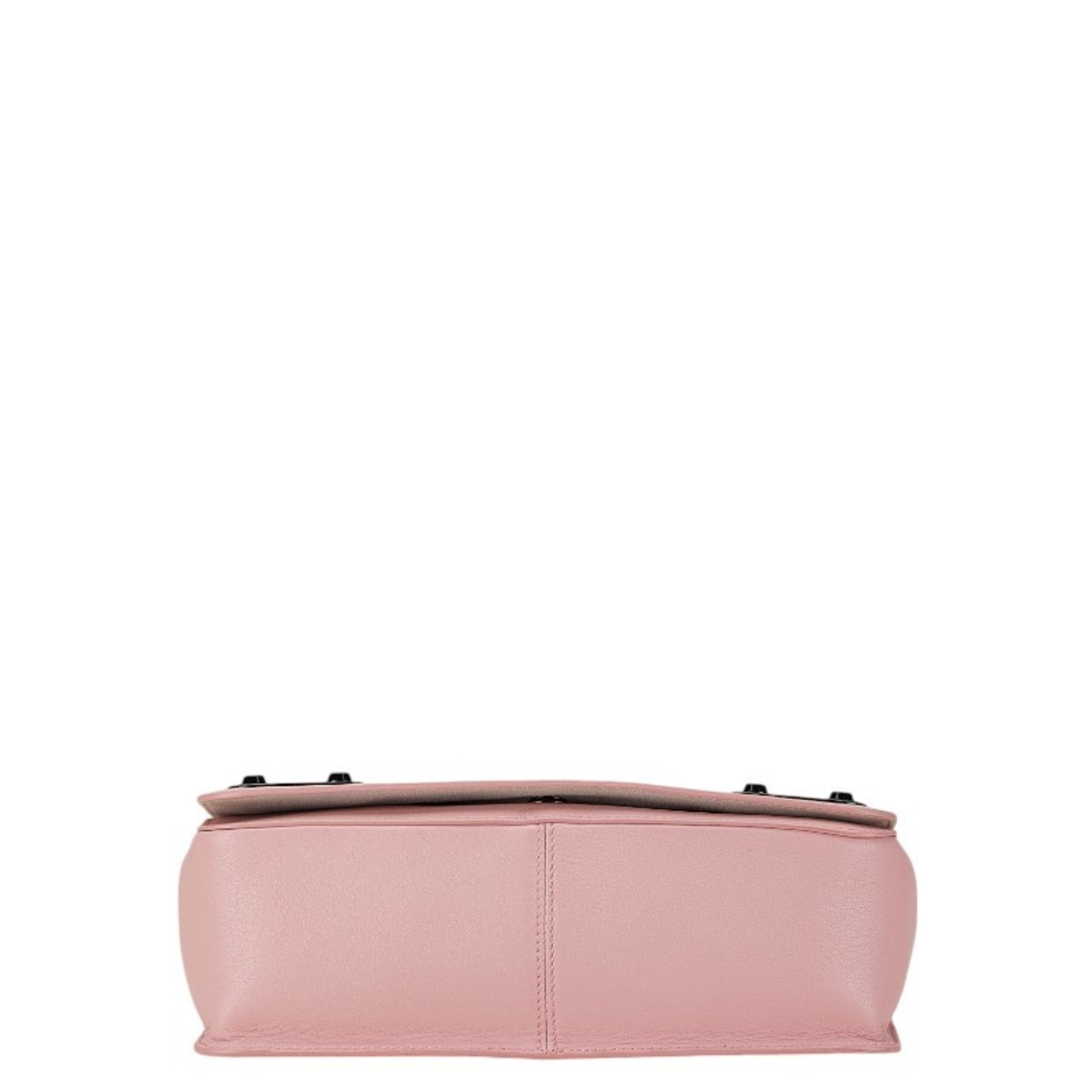 Furla Pink Leather Handbag Shoulder Bag (Pre-Owned)
