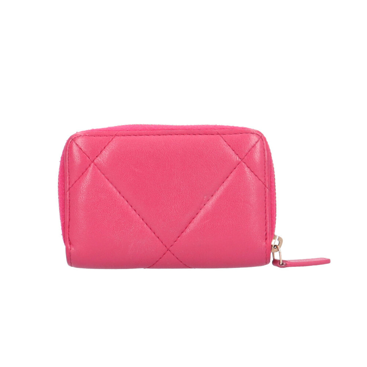 Chanel Pink Leather Coin Purse/Coin Case (Pre-Owned)