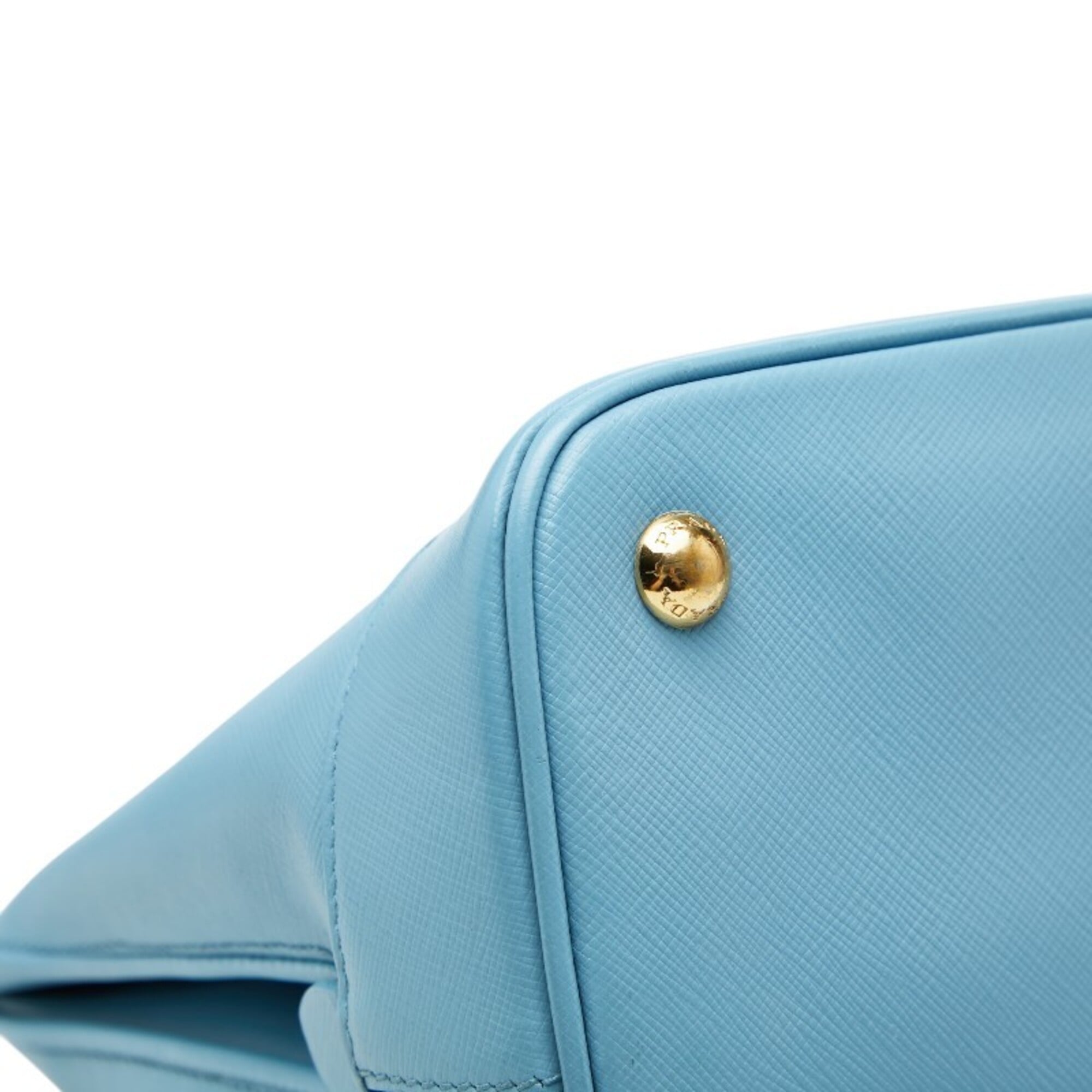 Prada Light Blue Leather Handbag (Pre-Owned)