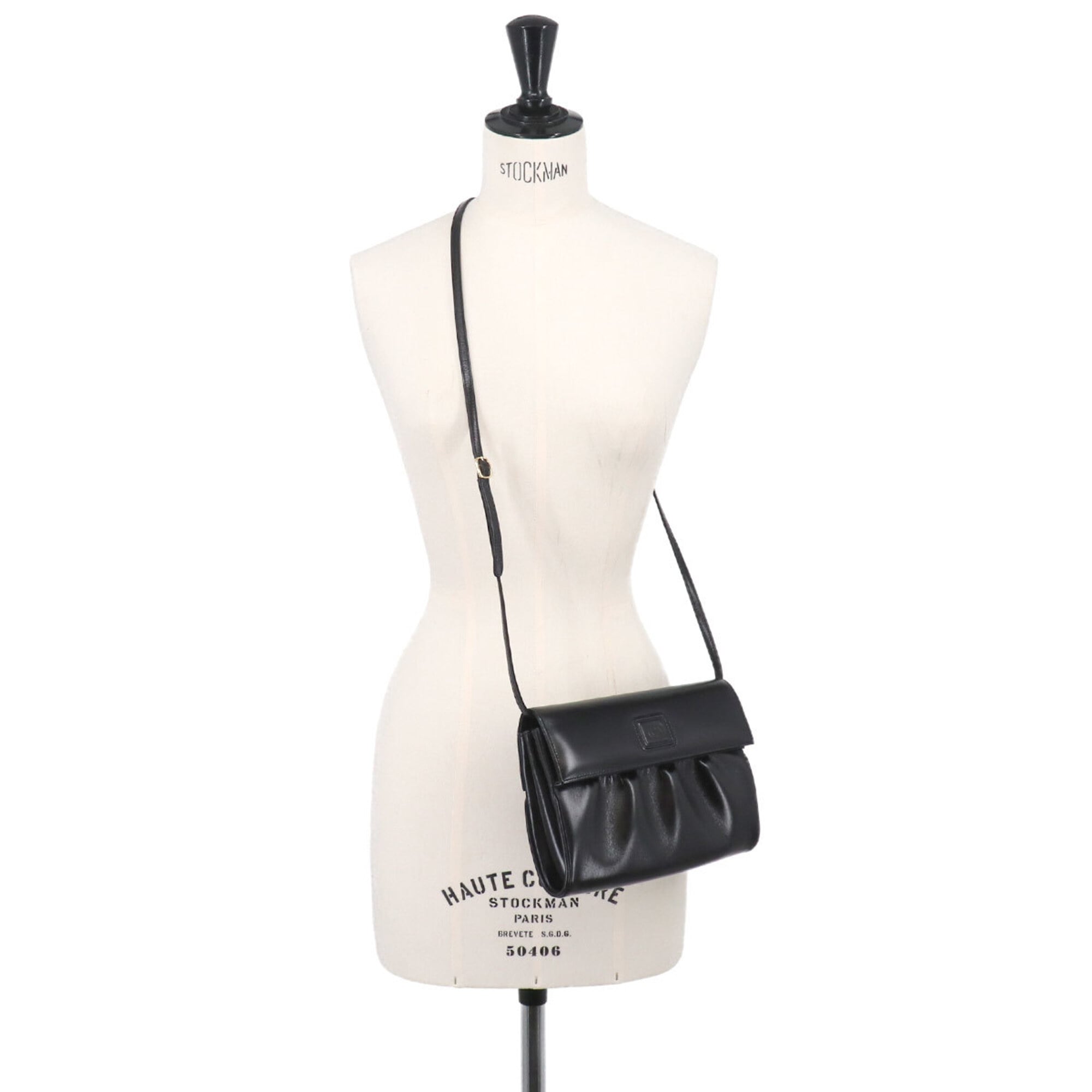 Gucci Black Leather Handbag Shoulder Bag (Pre-Owned)