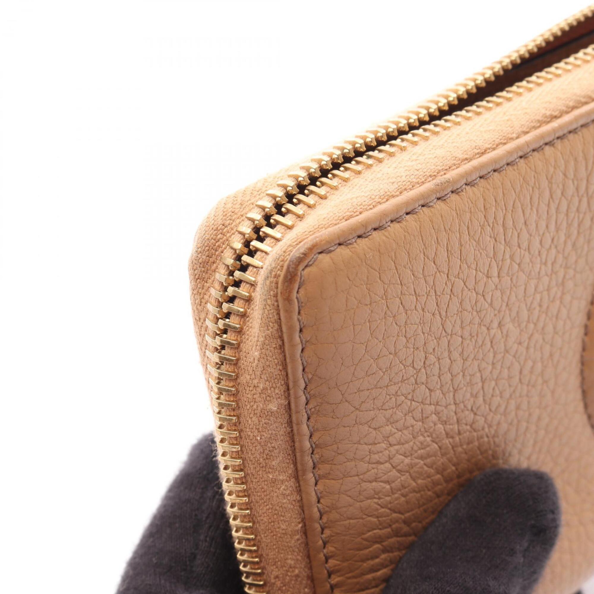 Gucci Brown Leather Long Wallet (Bi-Fold) (Pre-Owned)