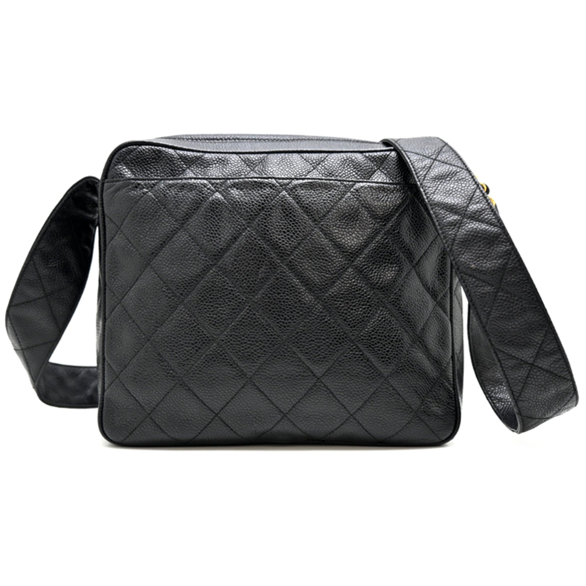 Chanel Black Grained Calfskin Shoulder Bag (Pre-Owned)