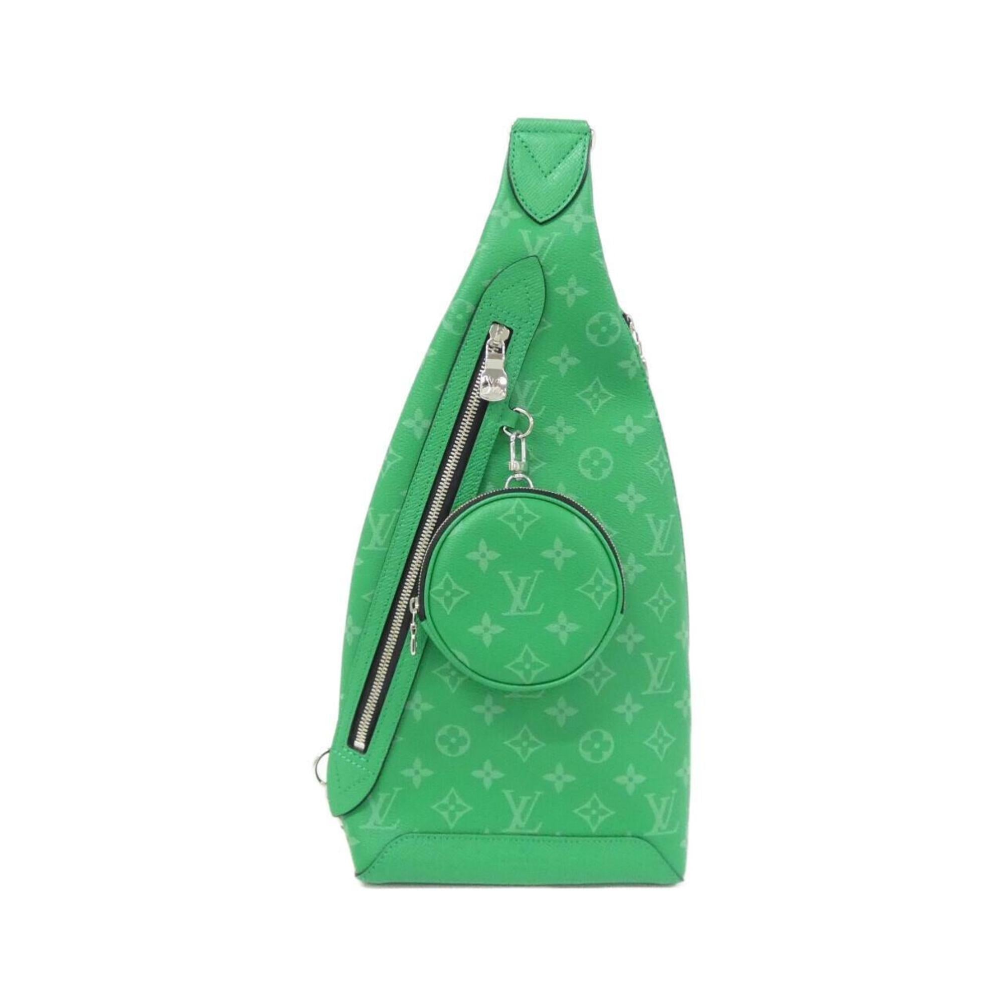 Louis Vuitton Taigarama Vert Coated Canvas Leather Handbag (Pre-Owned)