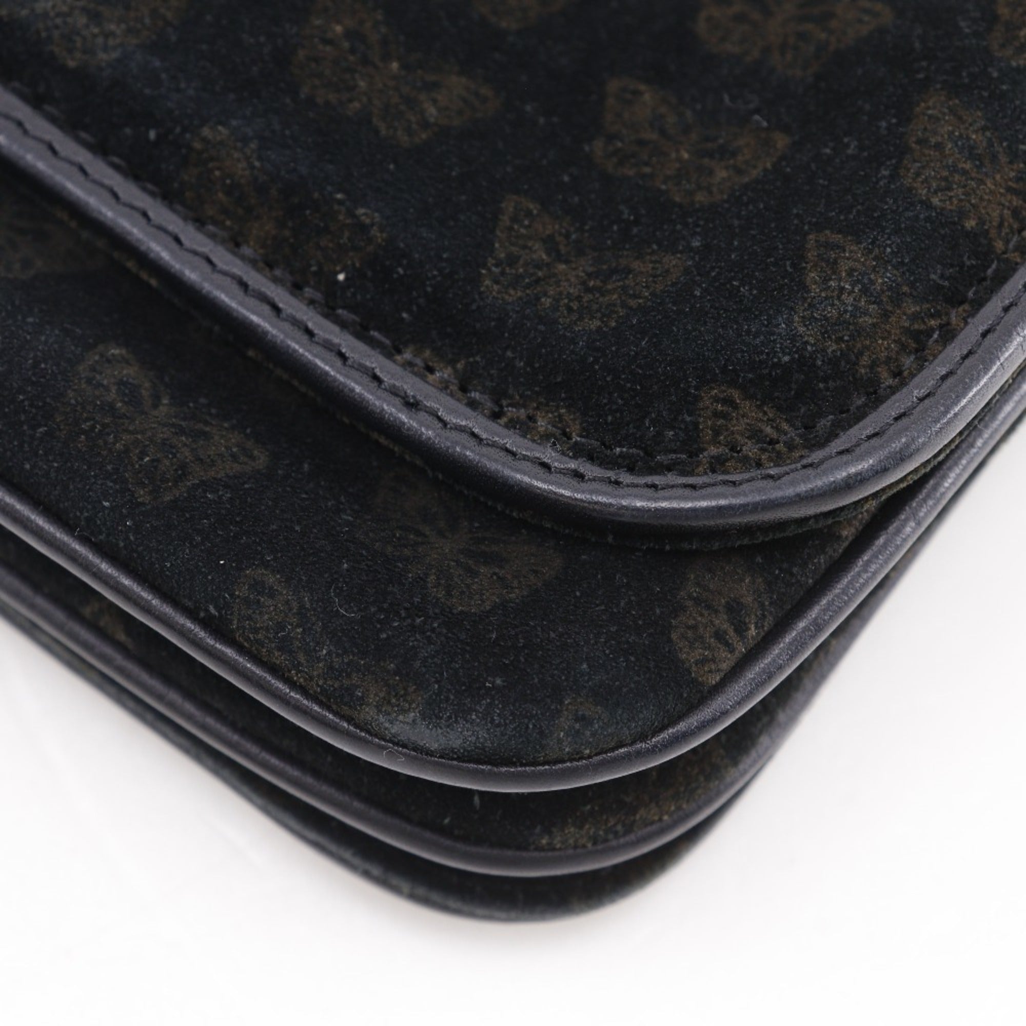 Bottega Veneta Black Suede Shoulder Bag Tote Bag (Pre-Owned)
