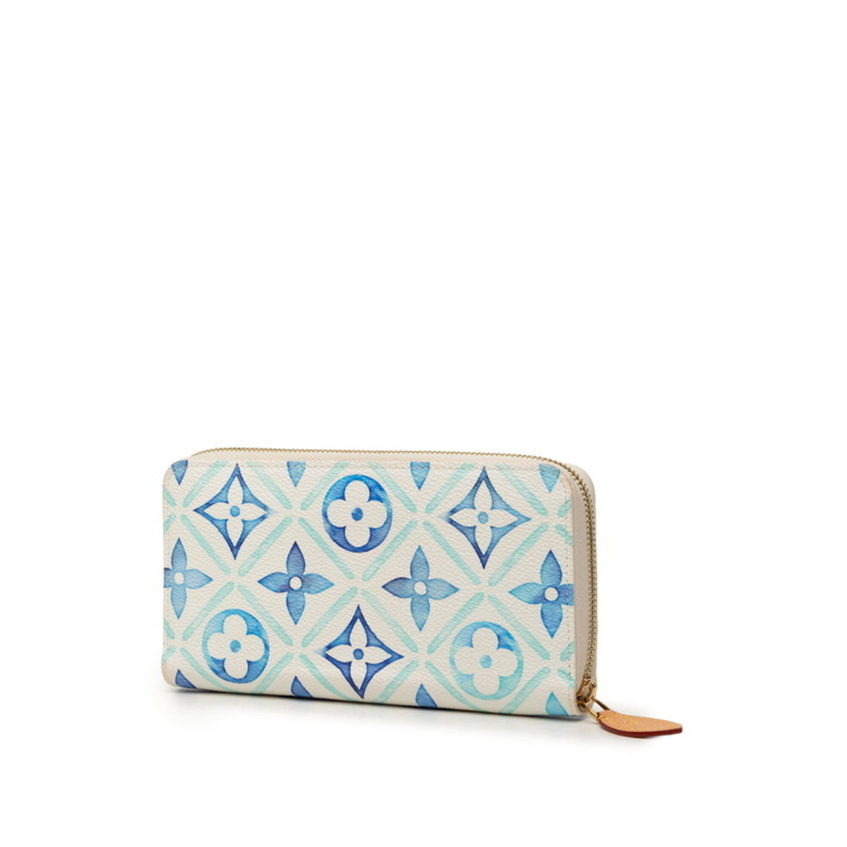 Louis Vuitton Blue White Pvc Leather Long Wallet (Bi-Fold) (Pre-Owned)