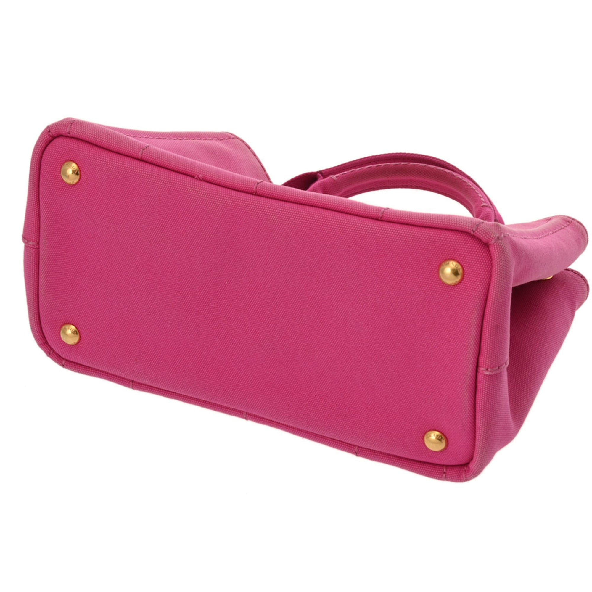 Prada Pink Canvas Handbag Shoulder Bag Tote Bag (Pre-Owned)