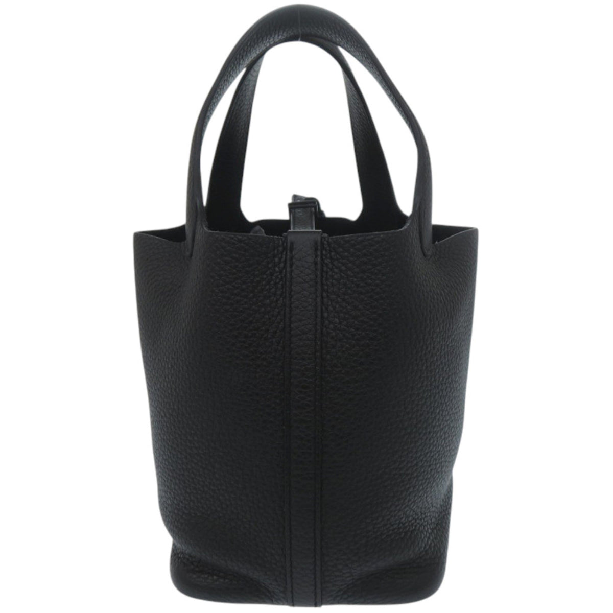Hermes Black Taurillon Clemence Leather Handbag (Pre-Owned)