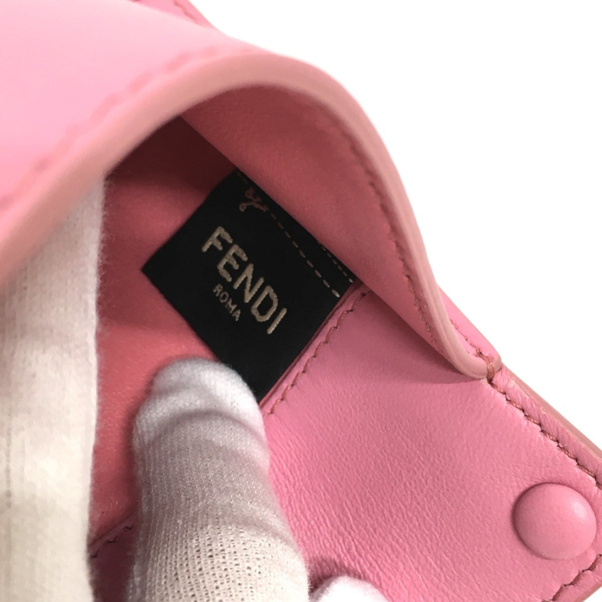Fendi Pink Leather Pouch (Pre-Owned)
