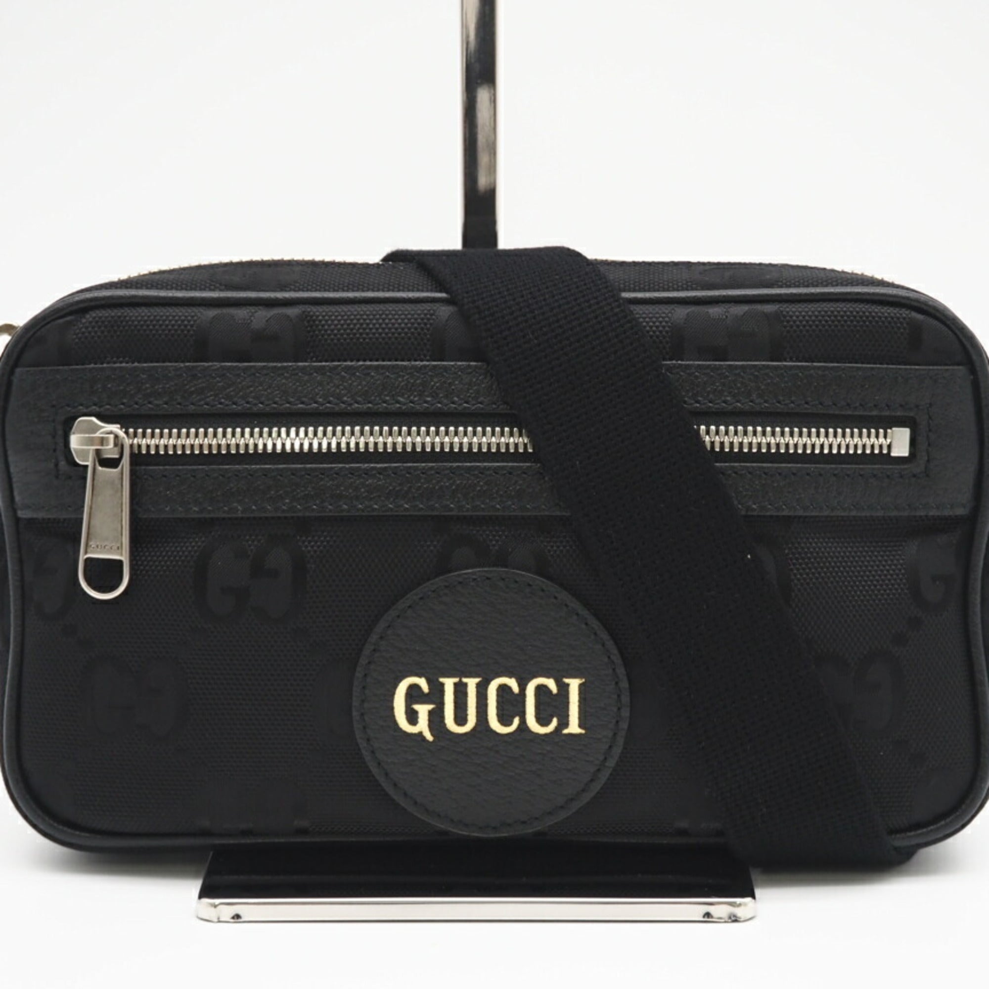 Gucci Black Nylon Leather Sling Bag (Pre-Owned)
