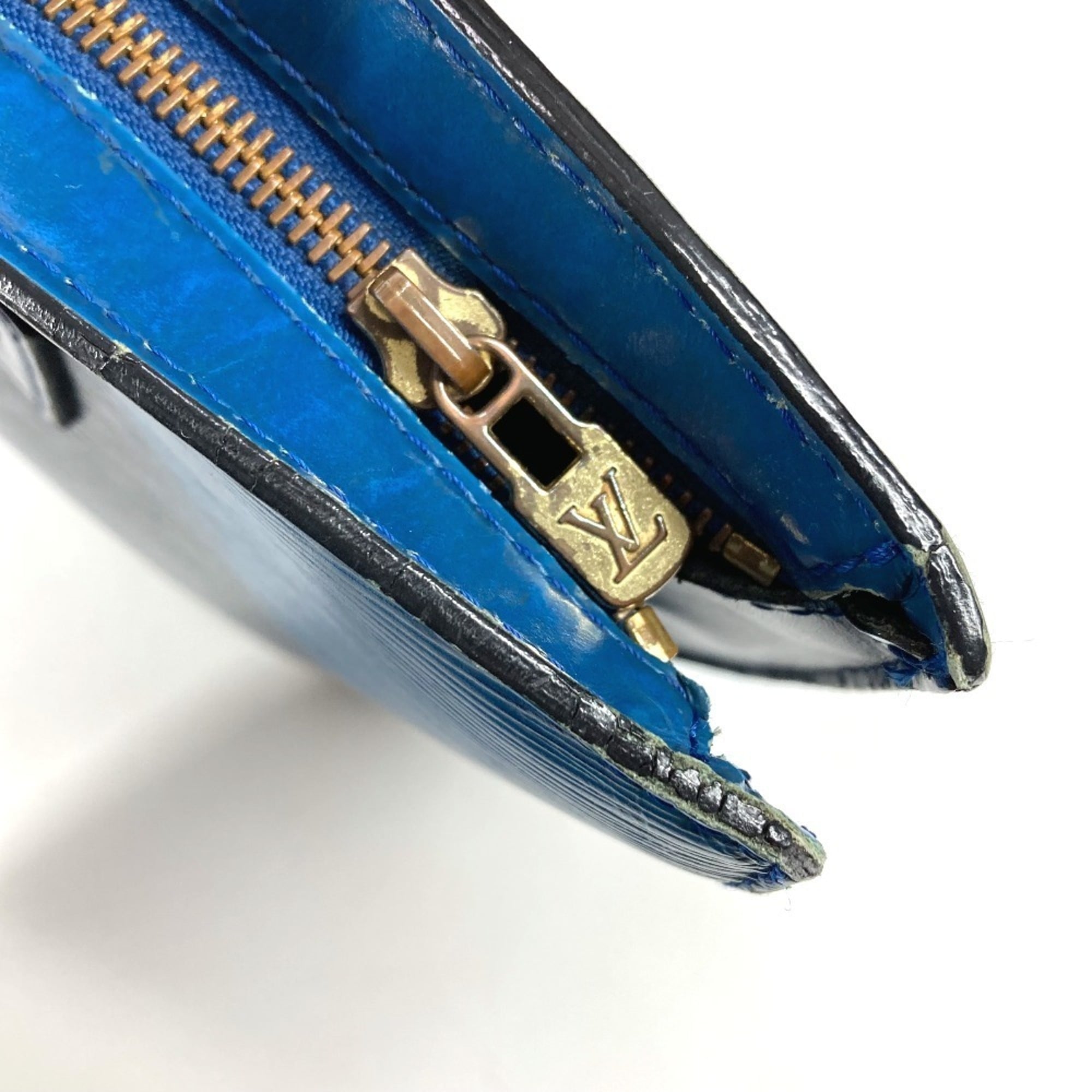 Louis Vuitton Blue Toledo Blue Epi Leather Shoulder Bag Tote Bag (Pre-Owned)