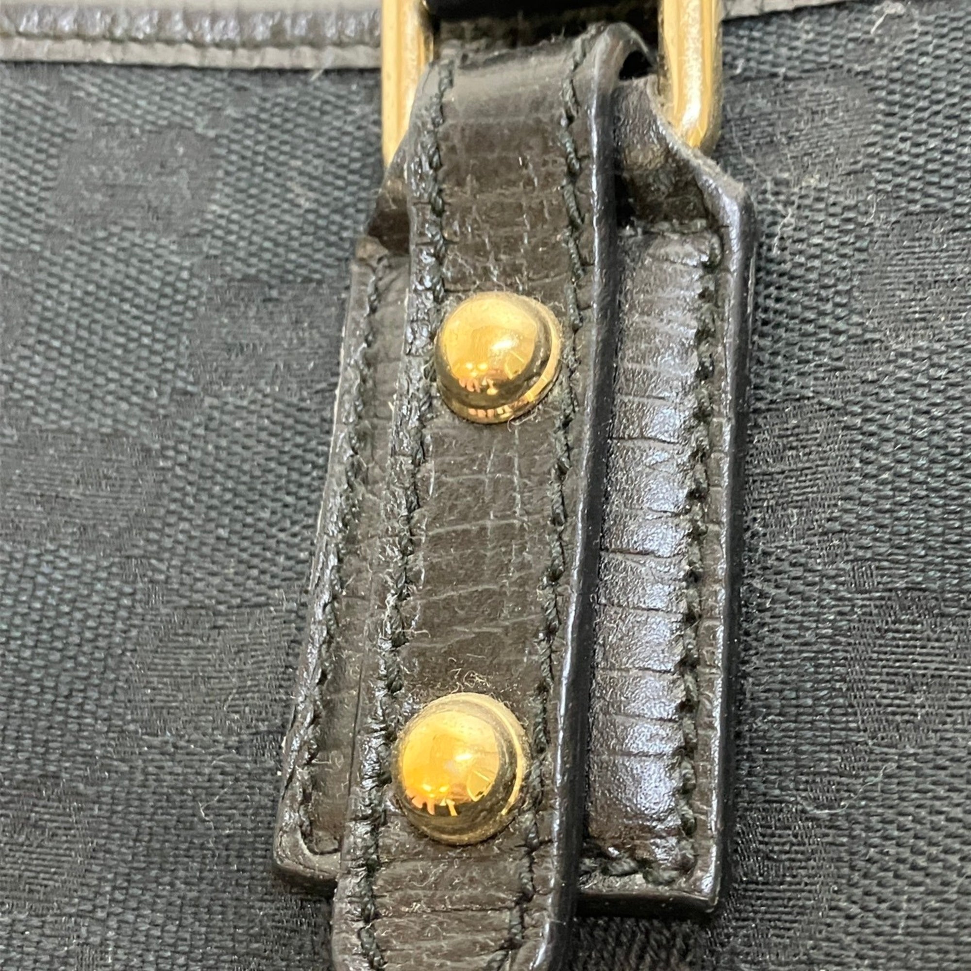 Gucci Gg Canvas Gg Canvas Leather Tote Bag (Pre-Owned)