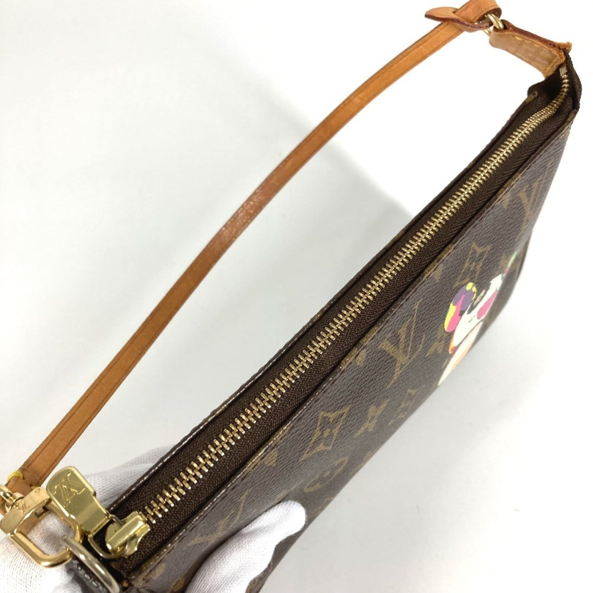 Louis Vuitton Brown Monogram Panda Multi-Color Monogram Handbag Pouch Shoulder Bag (Pre-Owned)