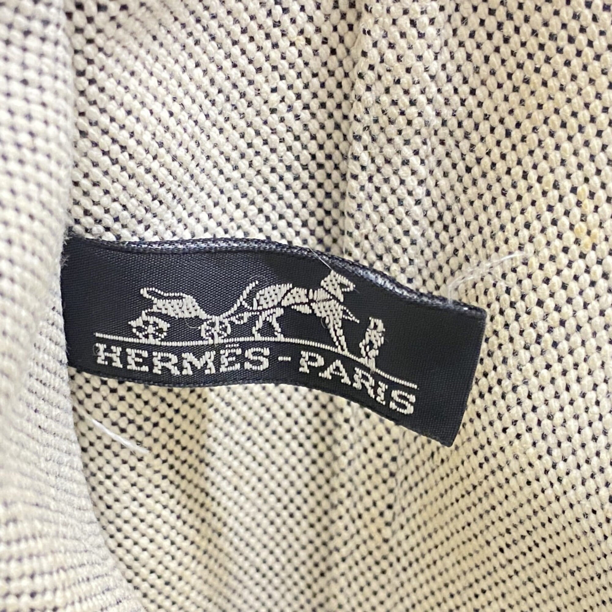 Hermes Gray Canvas Tote Bag (Pre-Owned)