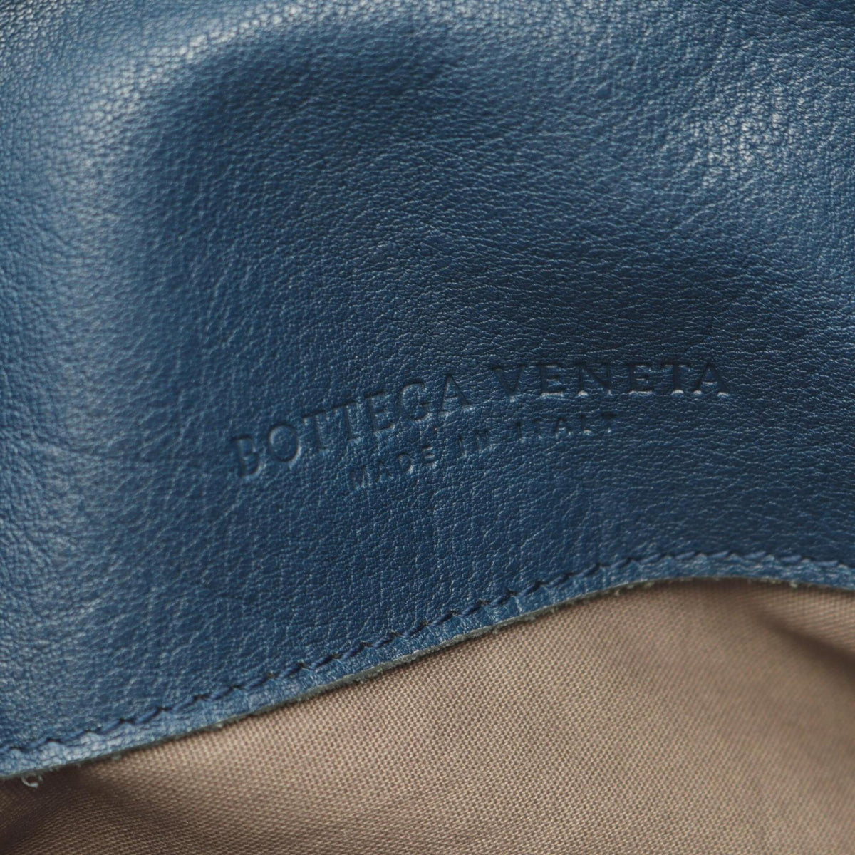 Bottega Veneta Blue Leather Handbag Tote Bag (Pre-Owned)