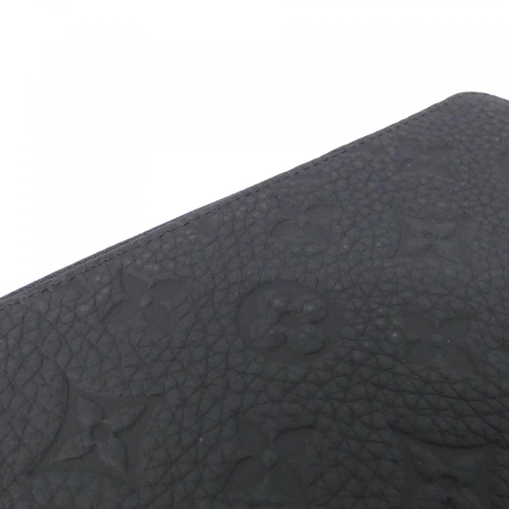 Louis Vuitton Black Leather Long Wallet (Bi-Fold) (Pre-Owned)