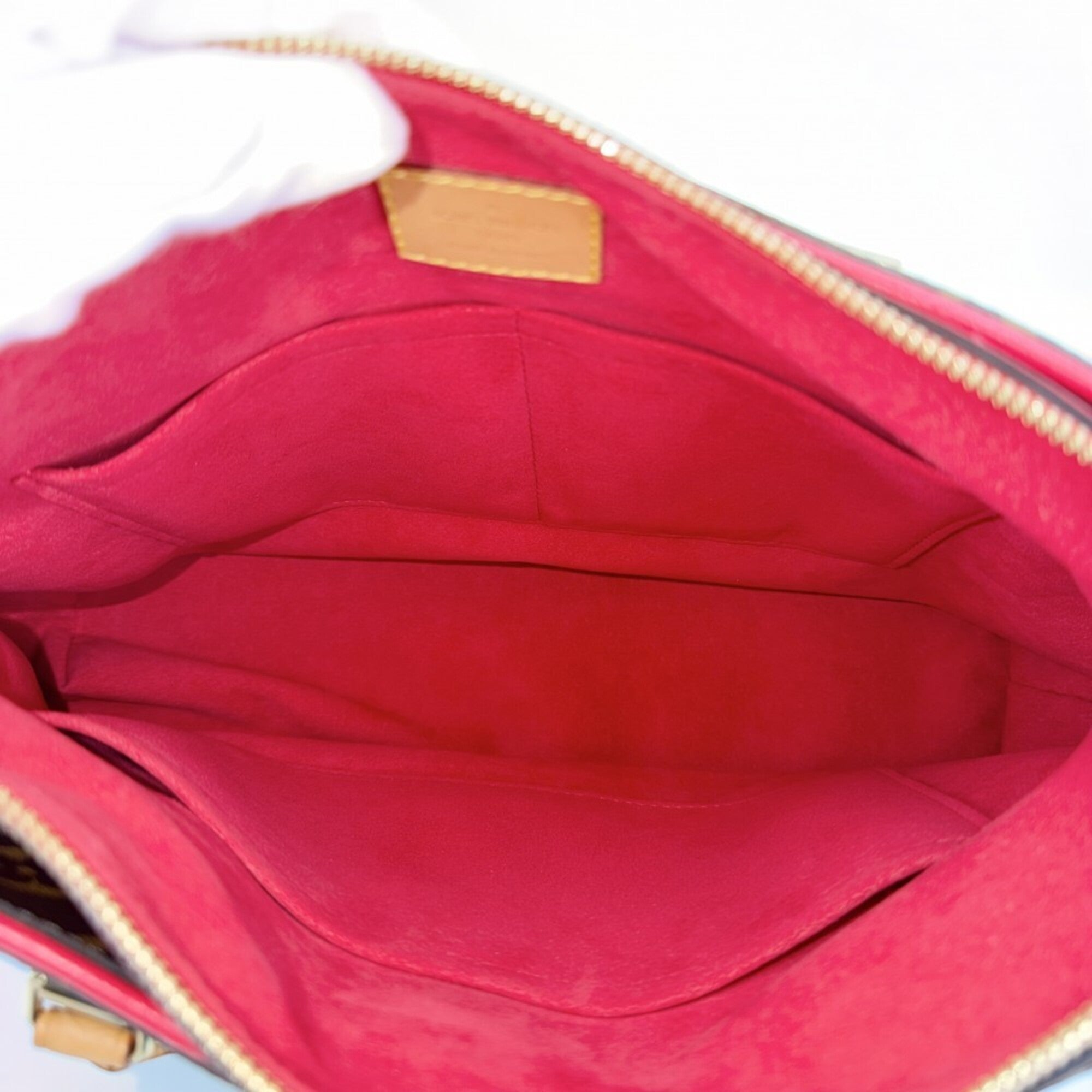 Louis Vuitton Brown Red Color Monogram Handbag Shoulder Bag (Pre-Owned)