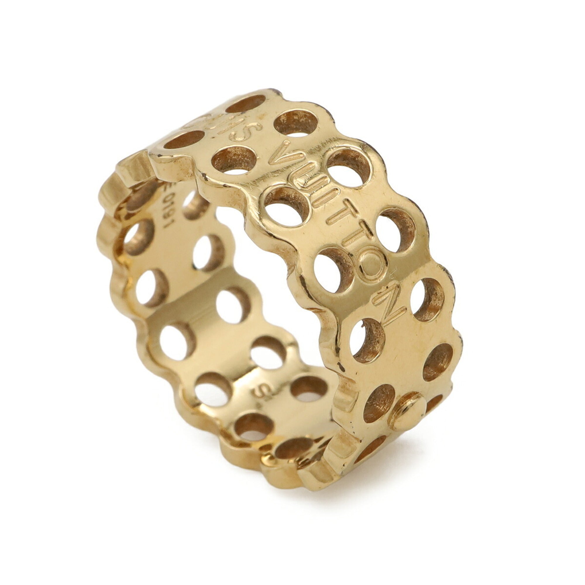 Louis Vuitton Gold Gold Plating Band Ring (Pre-Owned)