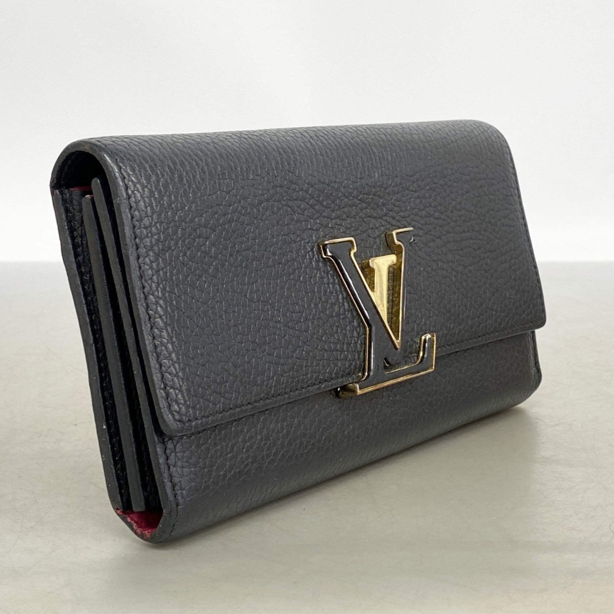 Louis Vuitton Noir Long Wallet (Bi-Fold) (Pre-Owned)