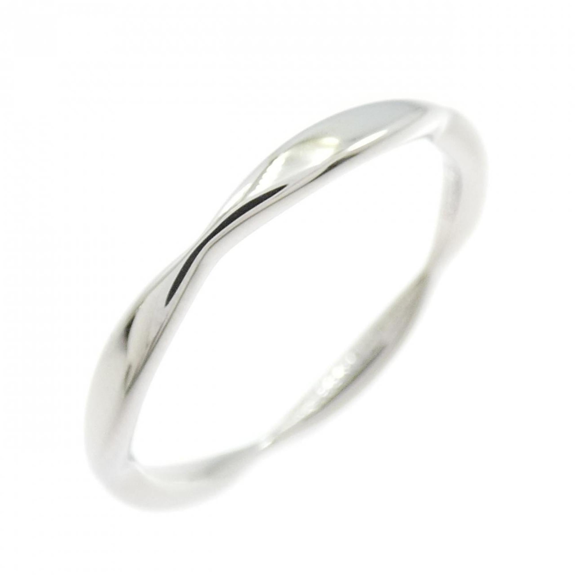 Chanel Platinum Platinum 950 Band Ring (Pre-Owned)