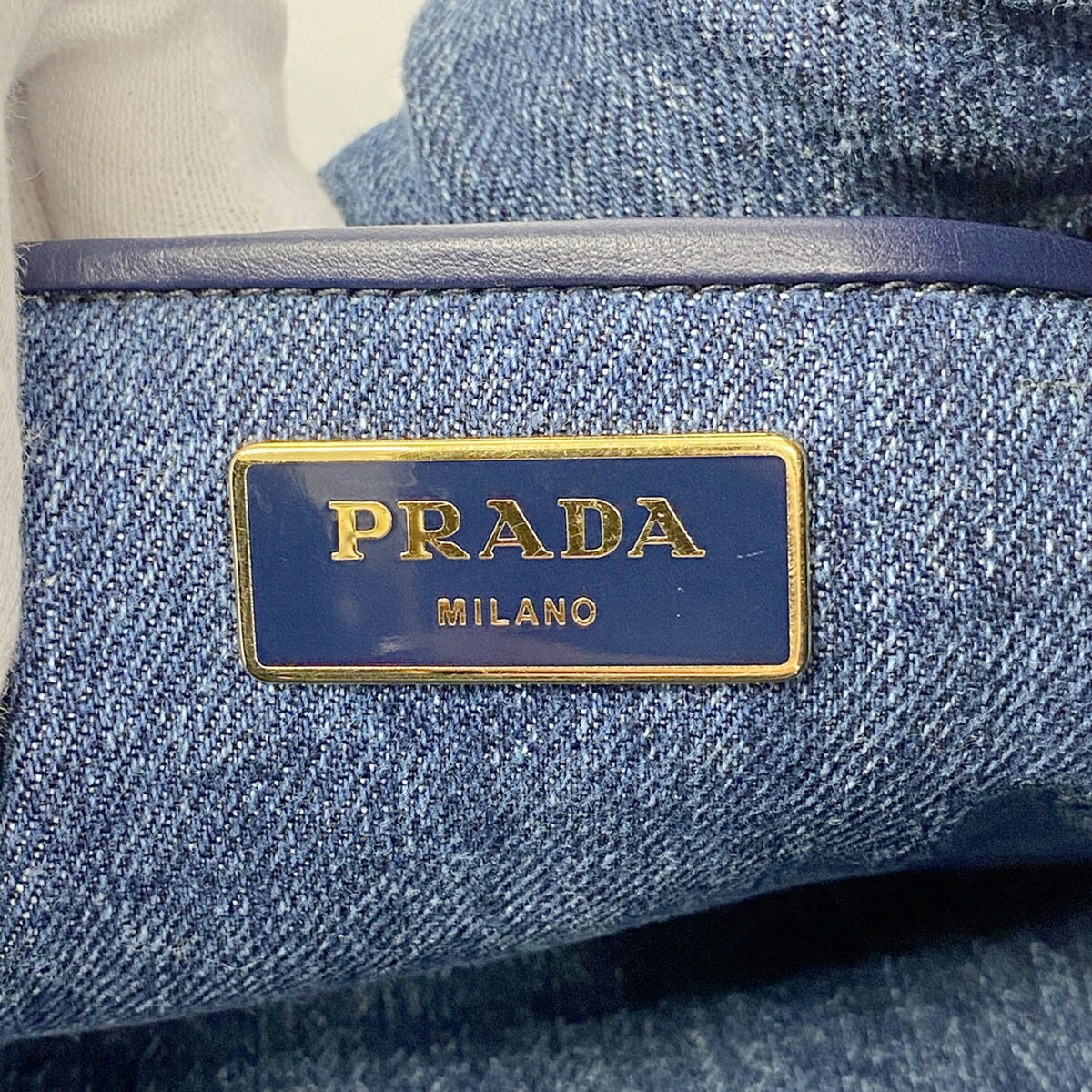 Prada Navy Denim Tote Bag (Pre-Owned)