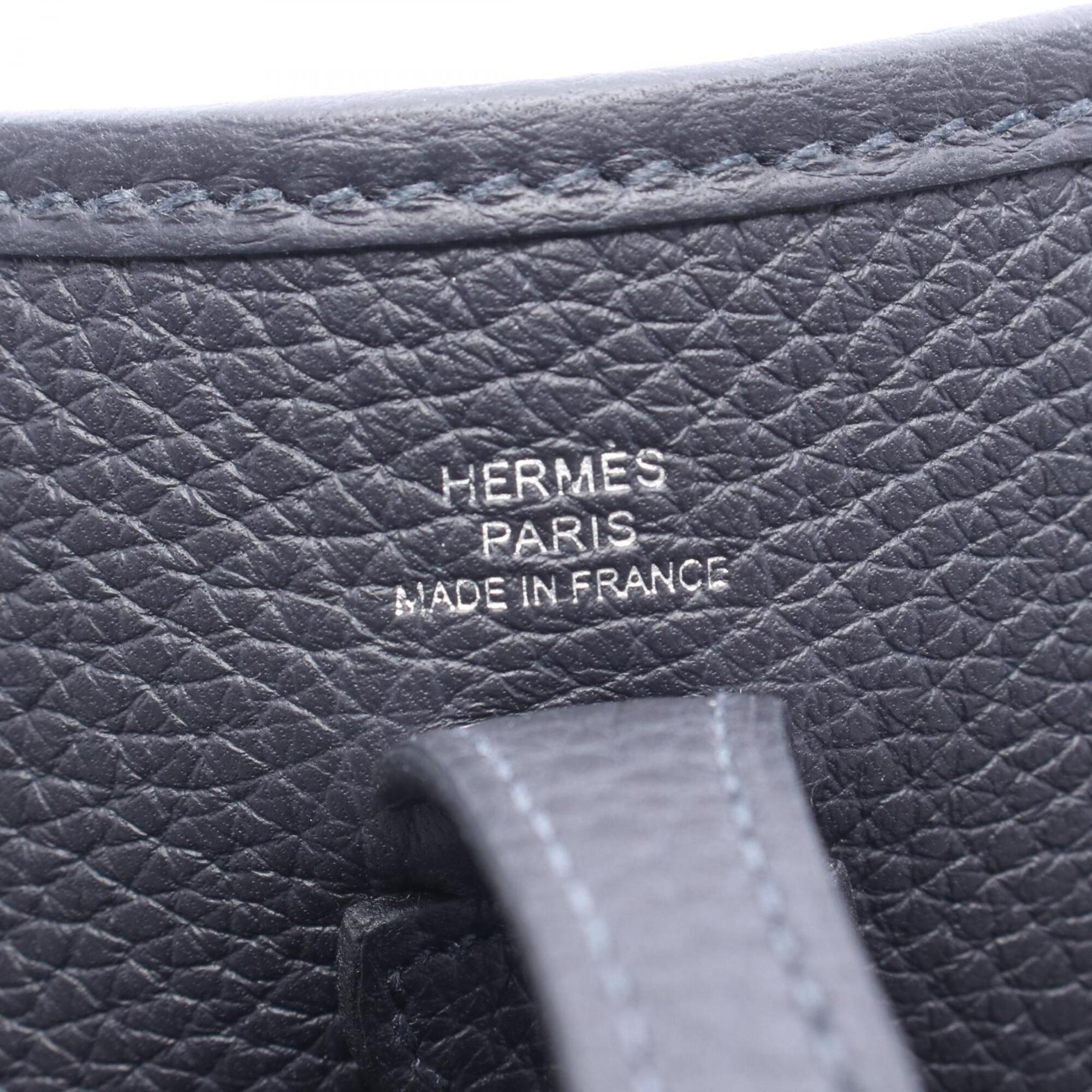 Hermes Evelyne Navy Taurillon Clemence Leather Handbag Shoulder Bag (Pre-Owned)