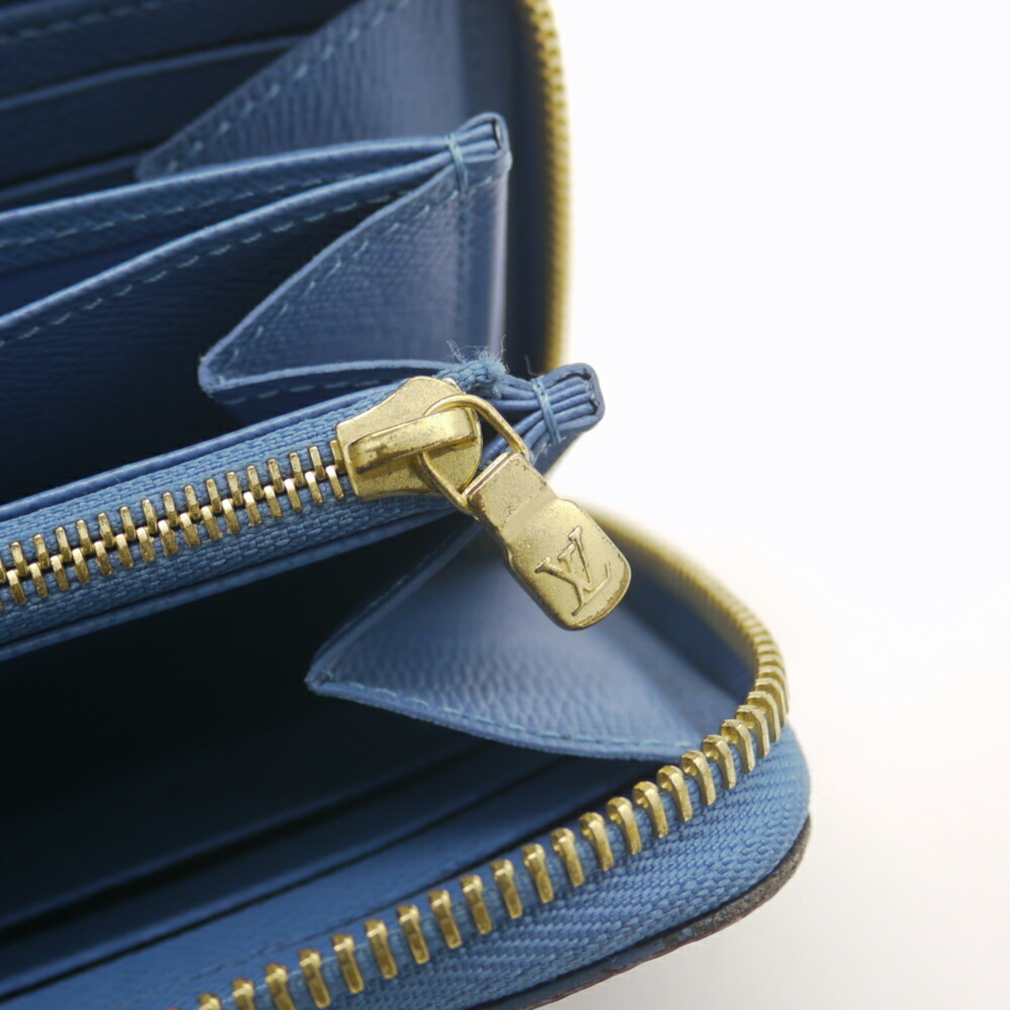 Louis Vuitton Blue Blue Jean Monogram Monogram Canvas Long Wallet (Bi-Fold) (Pre-Owned)