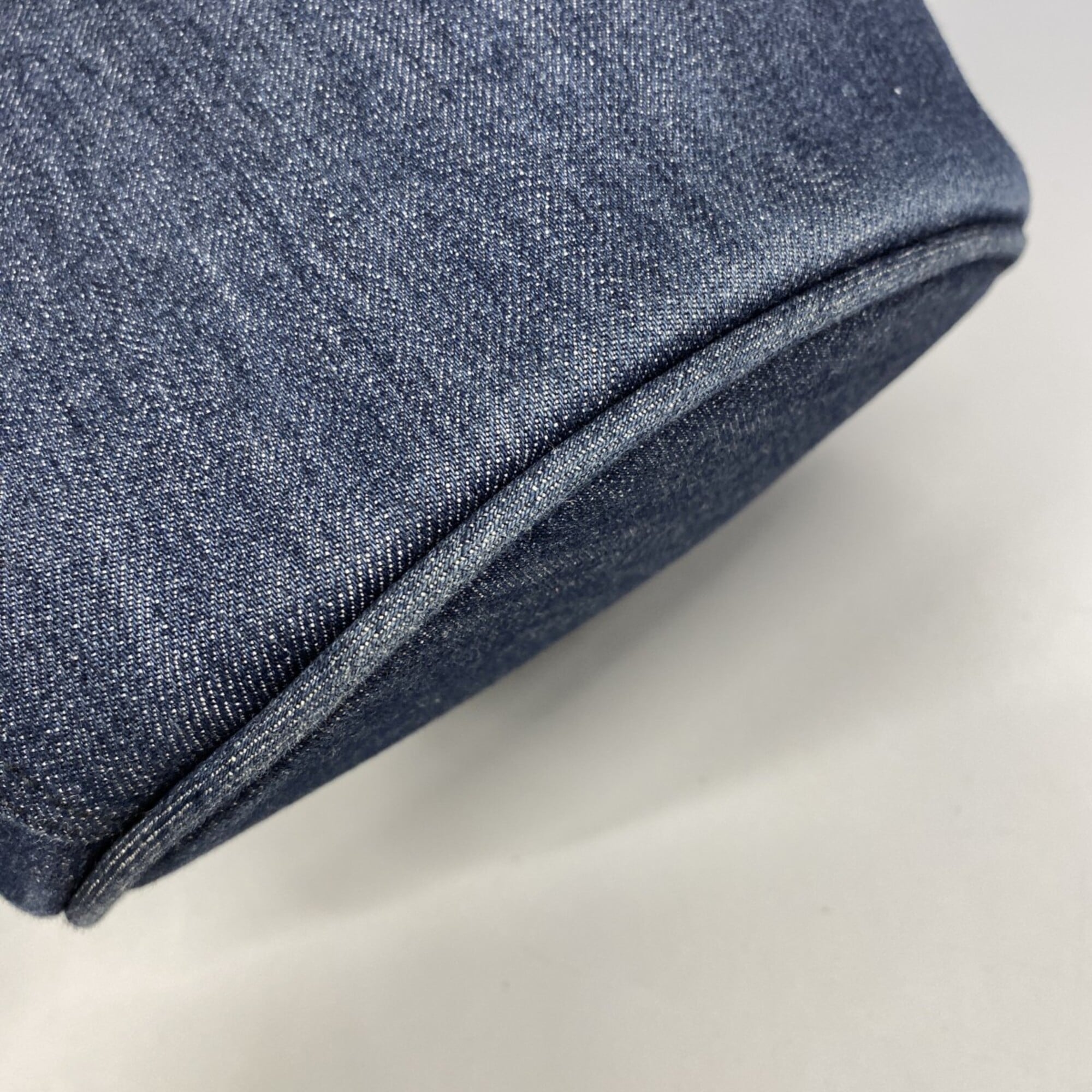 Prada Black Blue Denim Tote Bag (Pre-Owned)