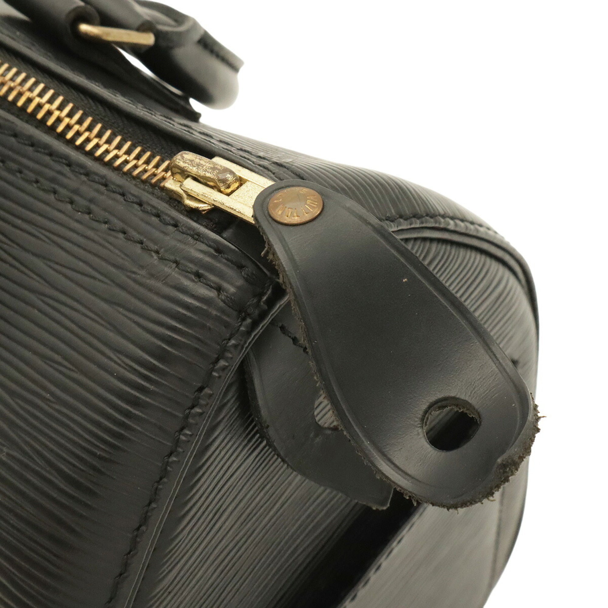 Louis Vuitton Black Galle Noir Epi Leather Boston Bag Handbag (Pre-Owned)