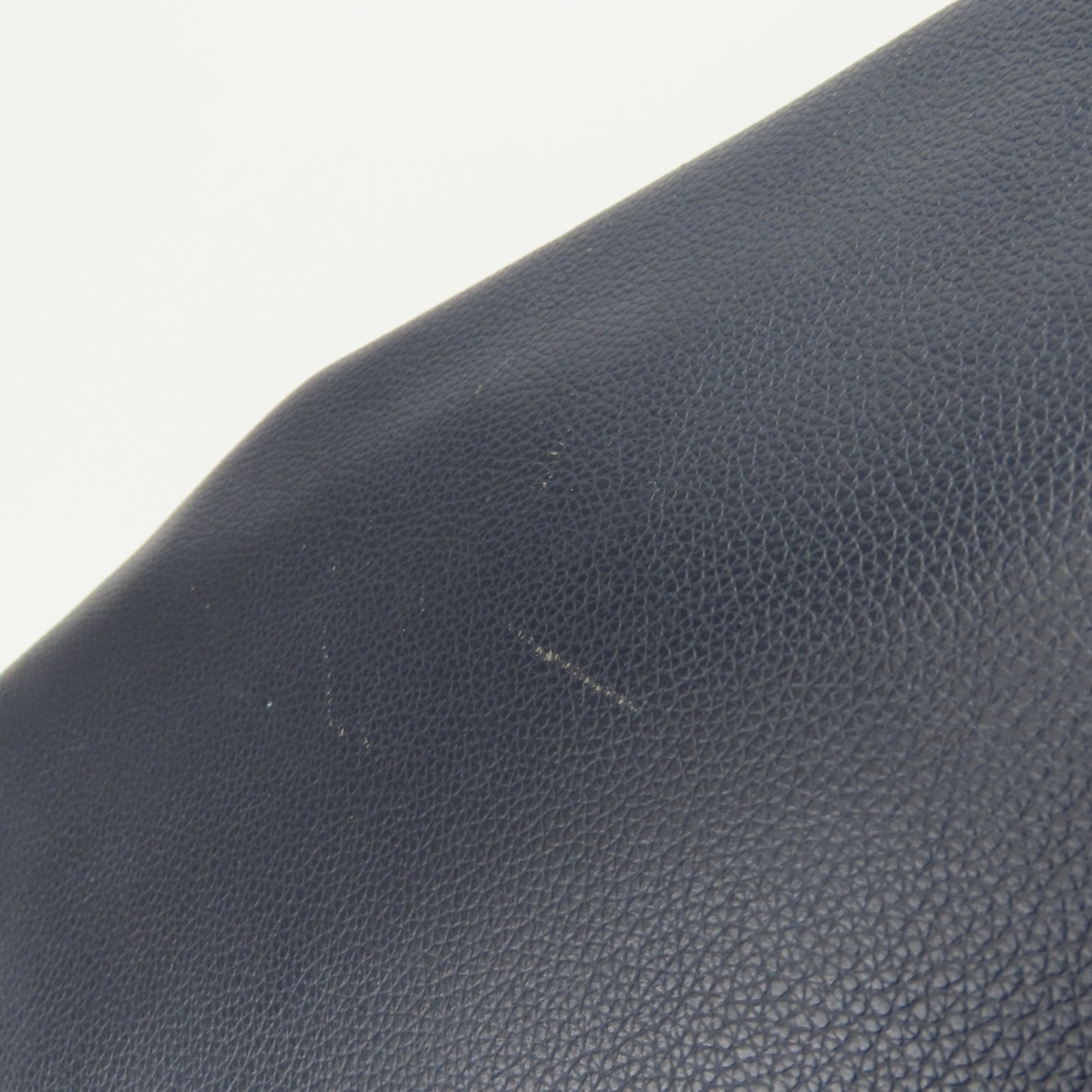 Coach Navy Leather Shoulder Bag (Pre-Owned)