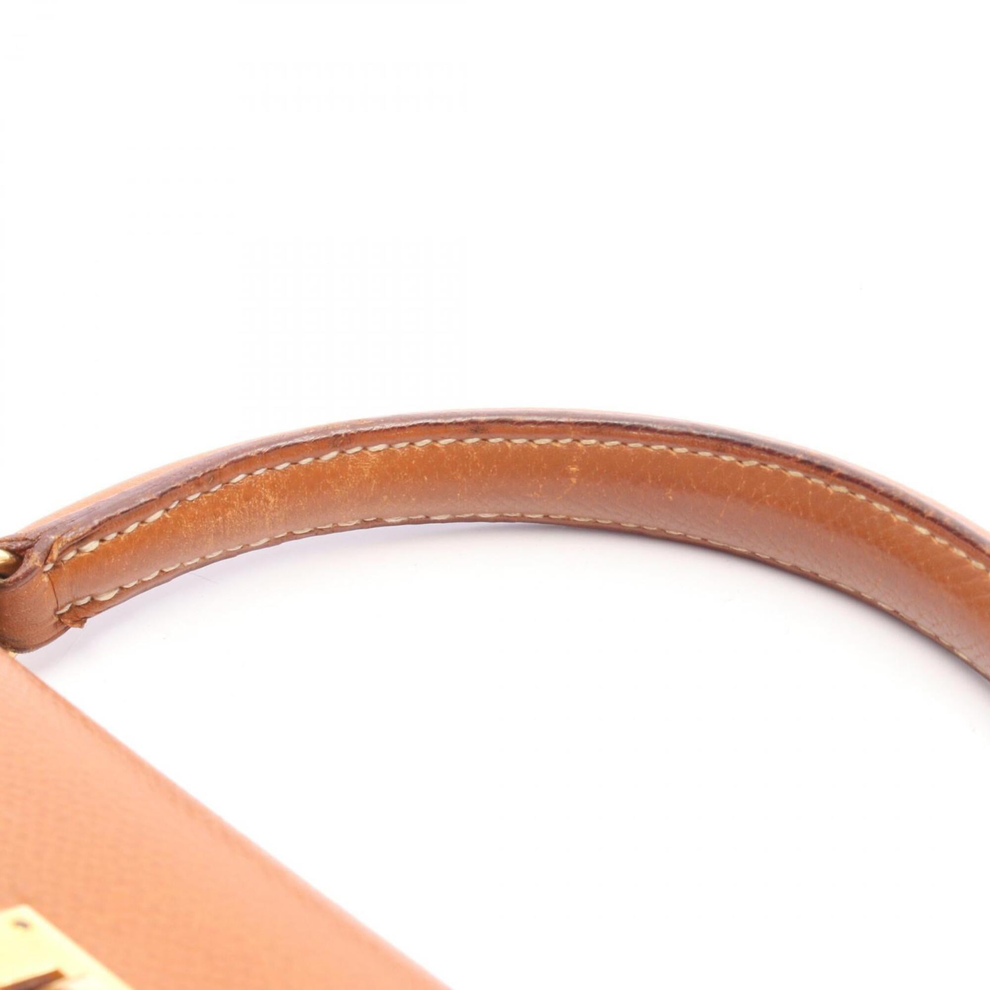 Hermes Brown Courchevel Leather Handbag (Pre-Owned)