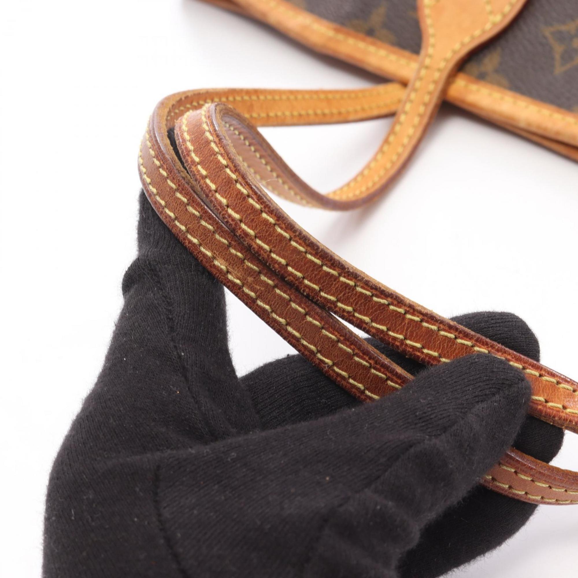 Louis Vuitton Brown Monogram Coated Canvas Leather Handbag Tote Bag (Pre-Owned)