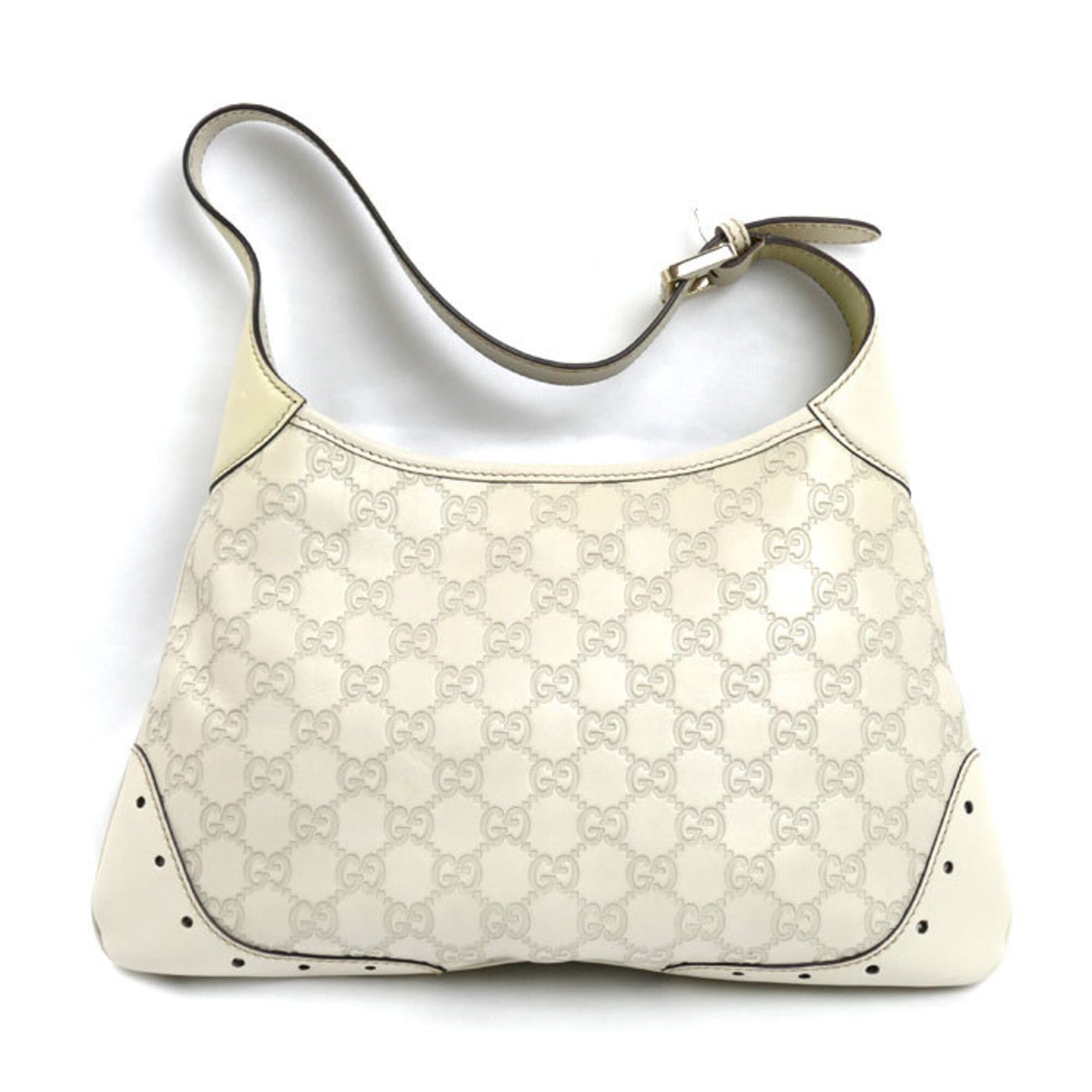 Gucci White Leather Shoulder Bag (Pre-Owned)