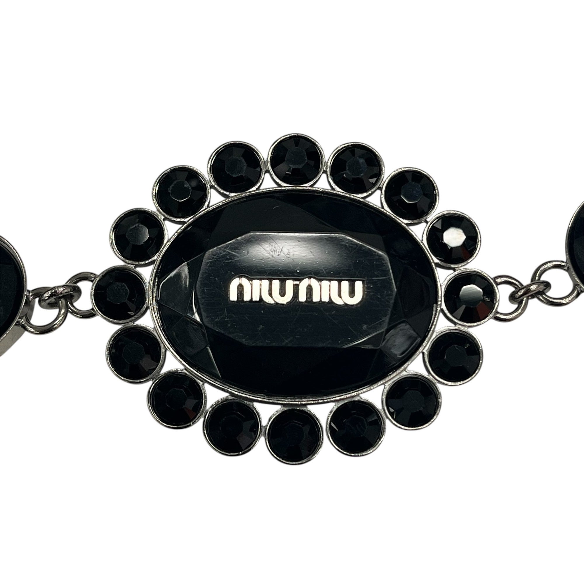 Miu Miu Matelasse Black Patent Leather Clutch Bag Shoulder Bag (Pre-Owned)