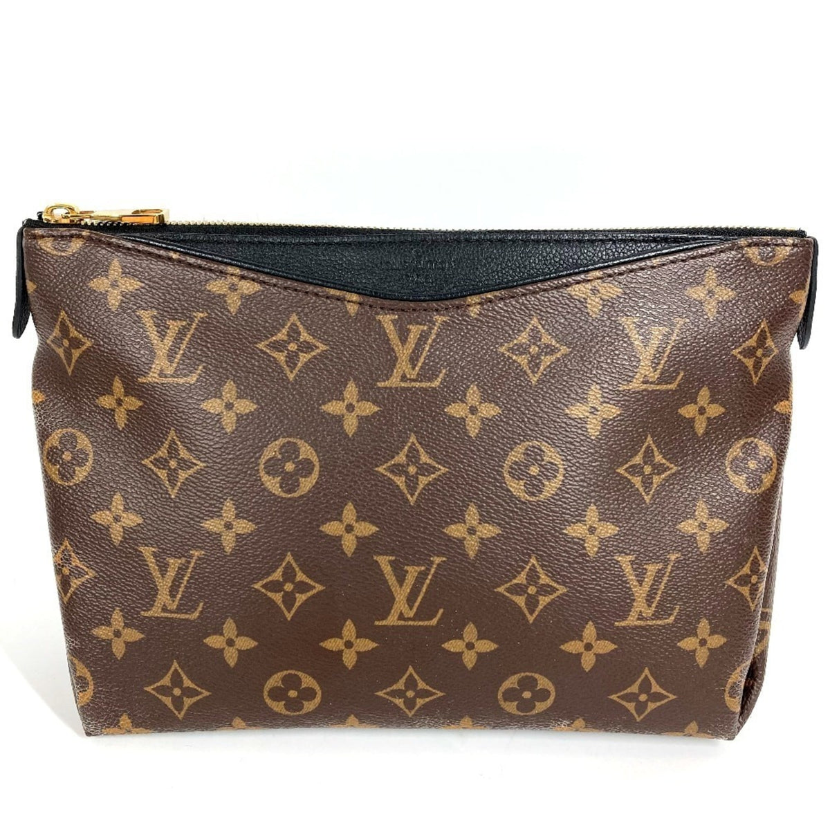 Louis Vuitton Black Brown Monogram Clutch Bag Pouch (Pre-Owned)