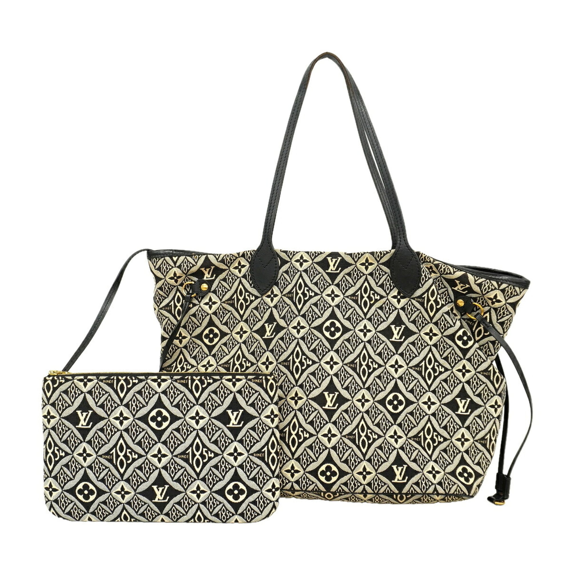 Louis Vuitton Black Gray Tote Bag (Pre-Owned)